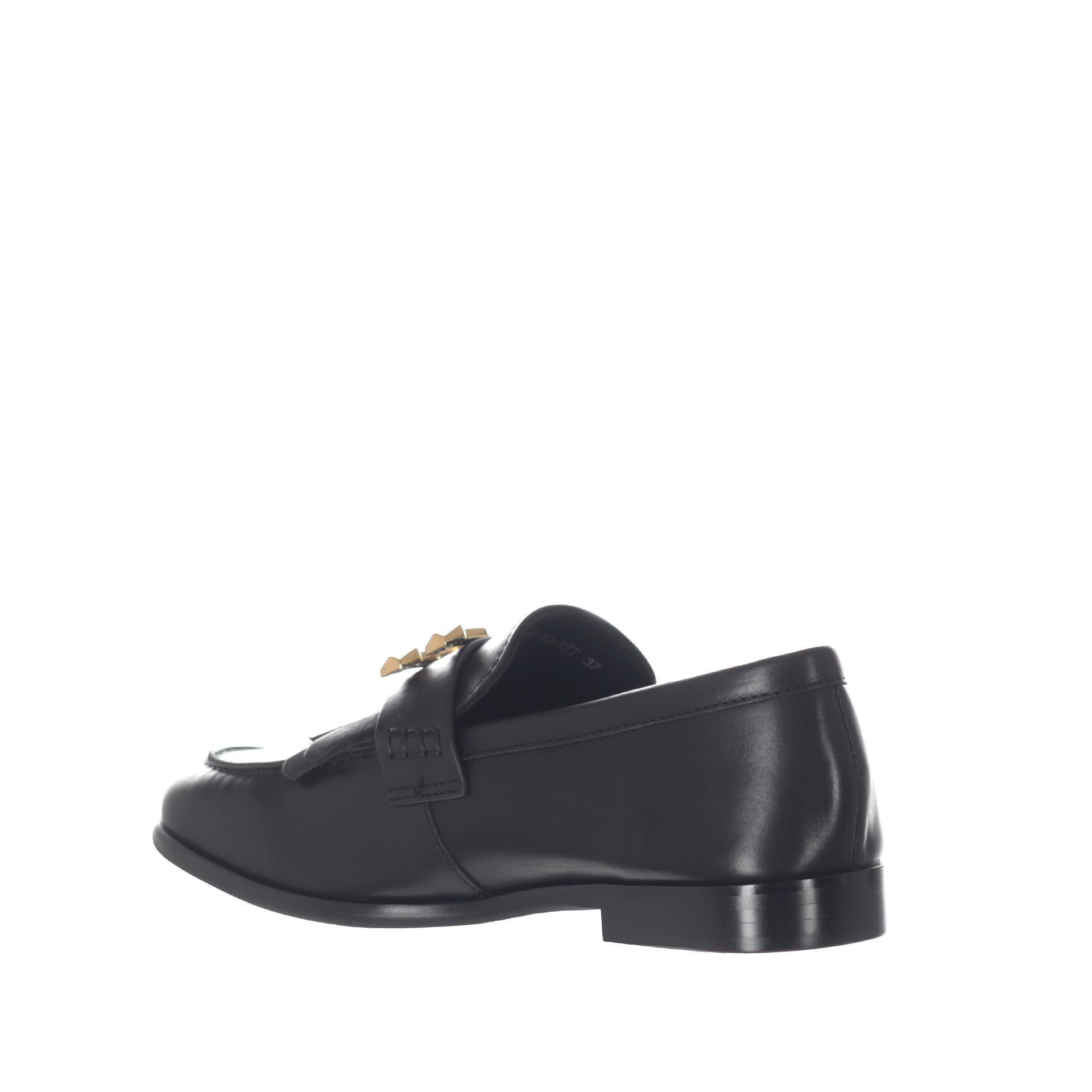 The giver mocassino in pelle con frangia e morsetto da donna