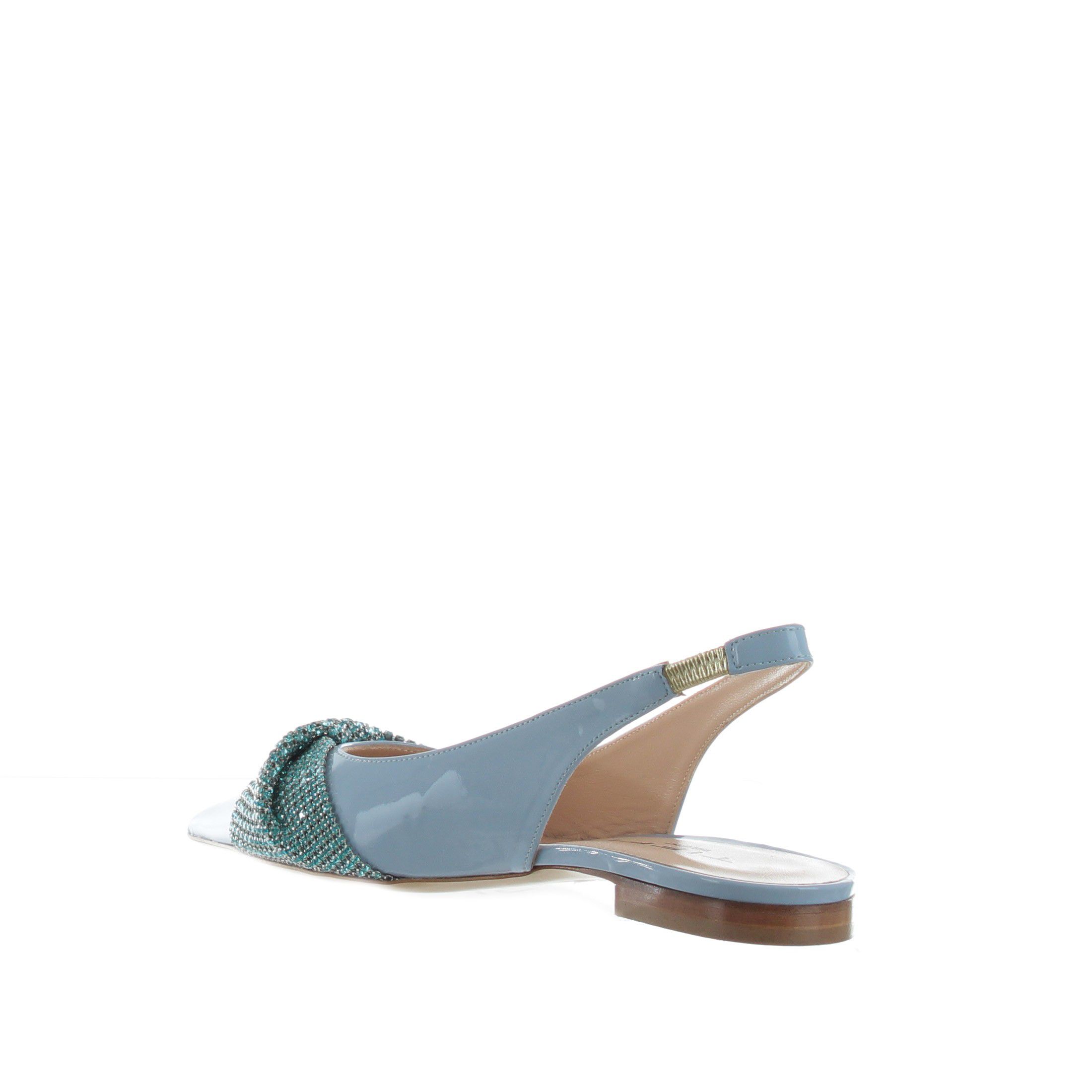 Tiffi ballerina slingback in vernice con strass da donna