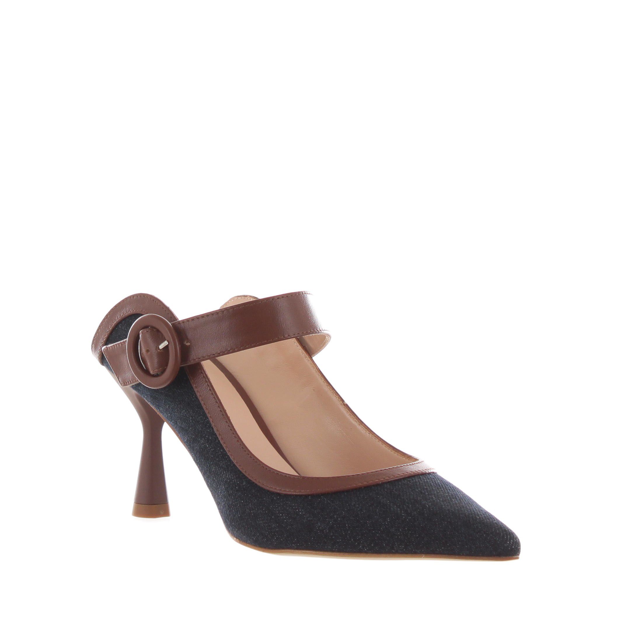 Tiffi sabot a punta in denim da donna