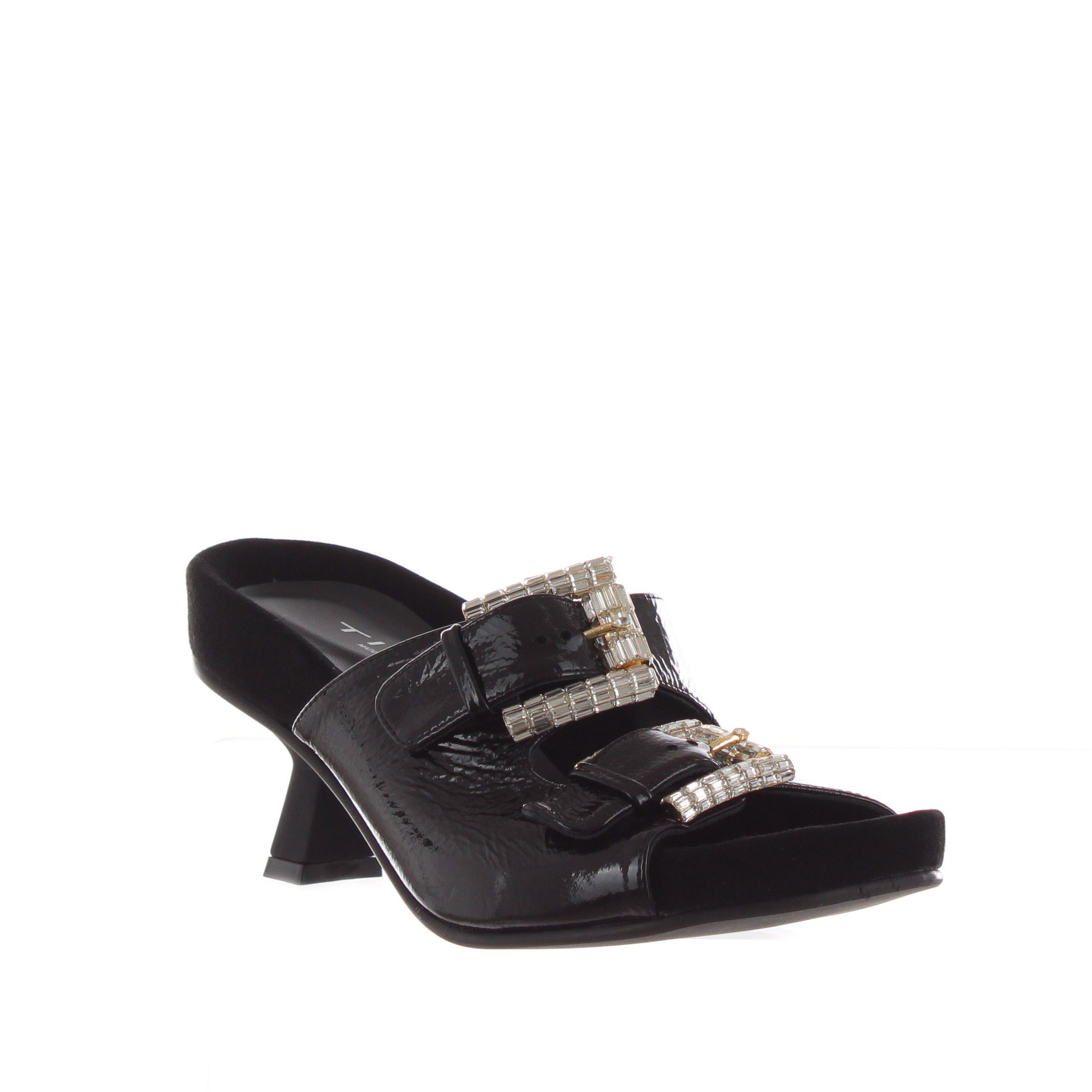 Tiffi sabot in naplak con fibbie gioiello da donna