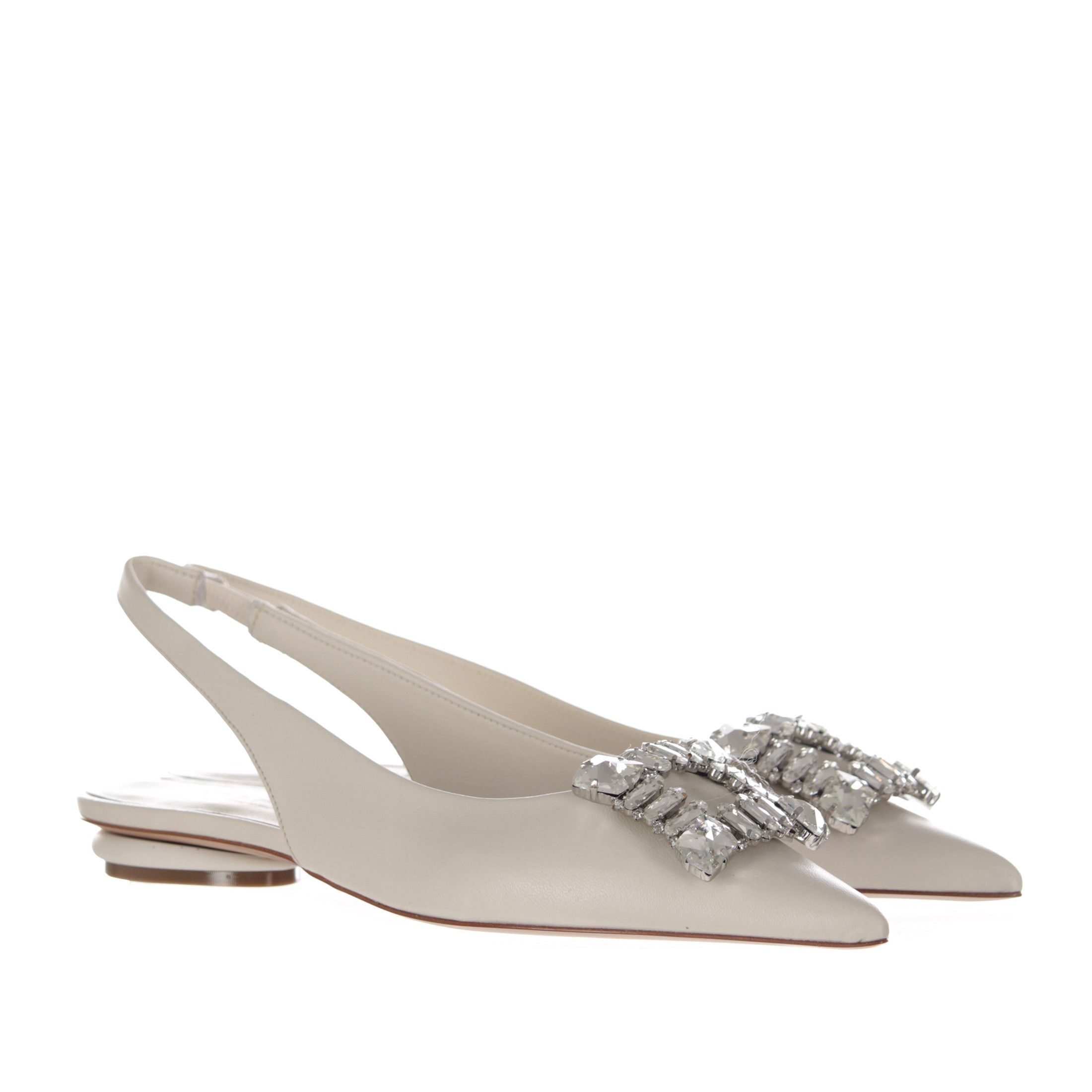 Tiffi slingback in nappa con fibbia gioiello da donna