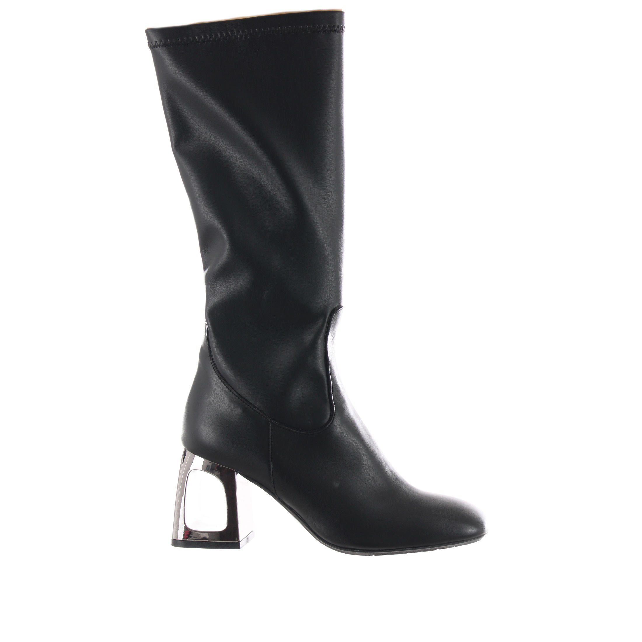 Tiffi stivaletto in pelle con tacco scultura da donna
