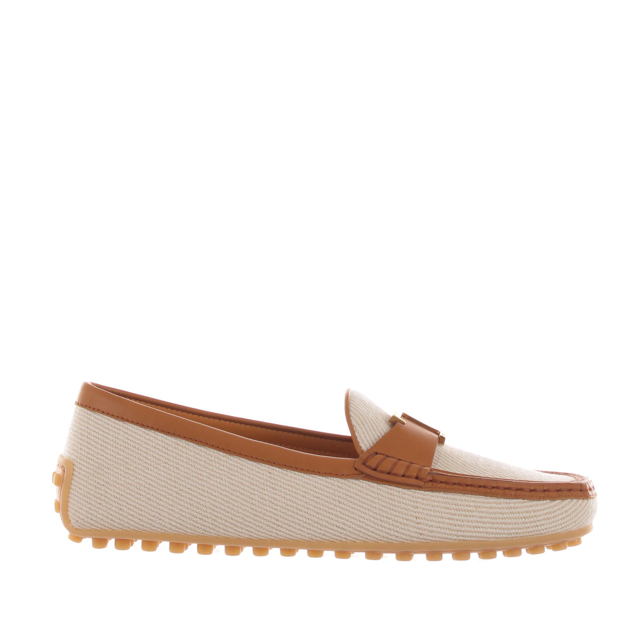 Tod's city gommino in tessuto e pelle da donna