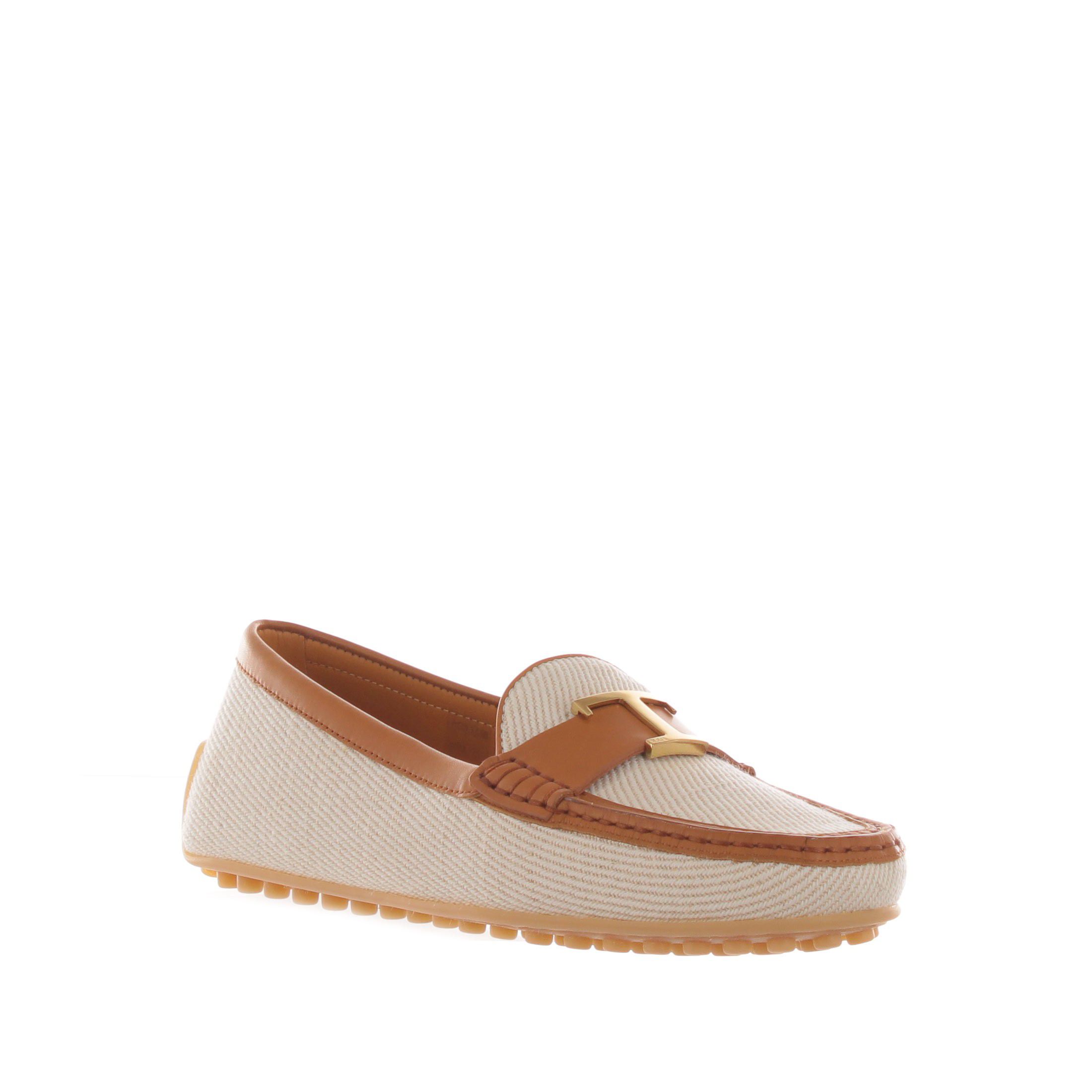 Tod's city gommino in tessuto e pelle da donna