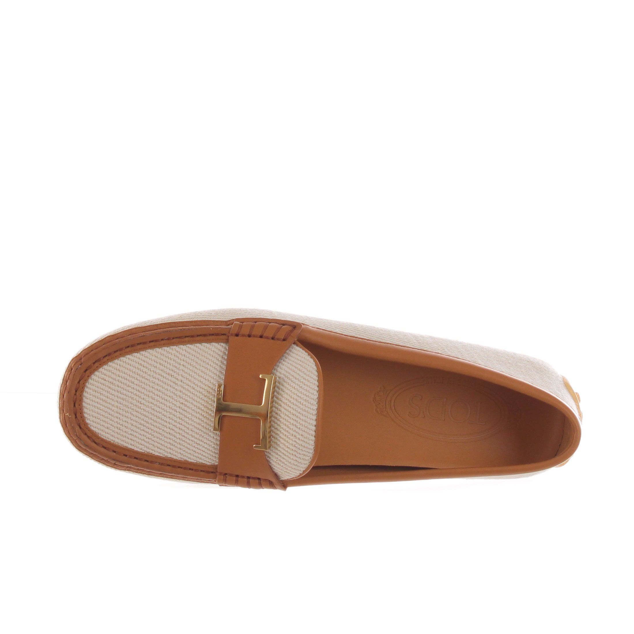 Tod's city gommino in tessuto e pelle da donna