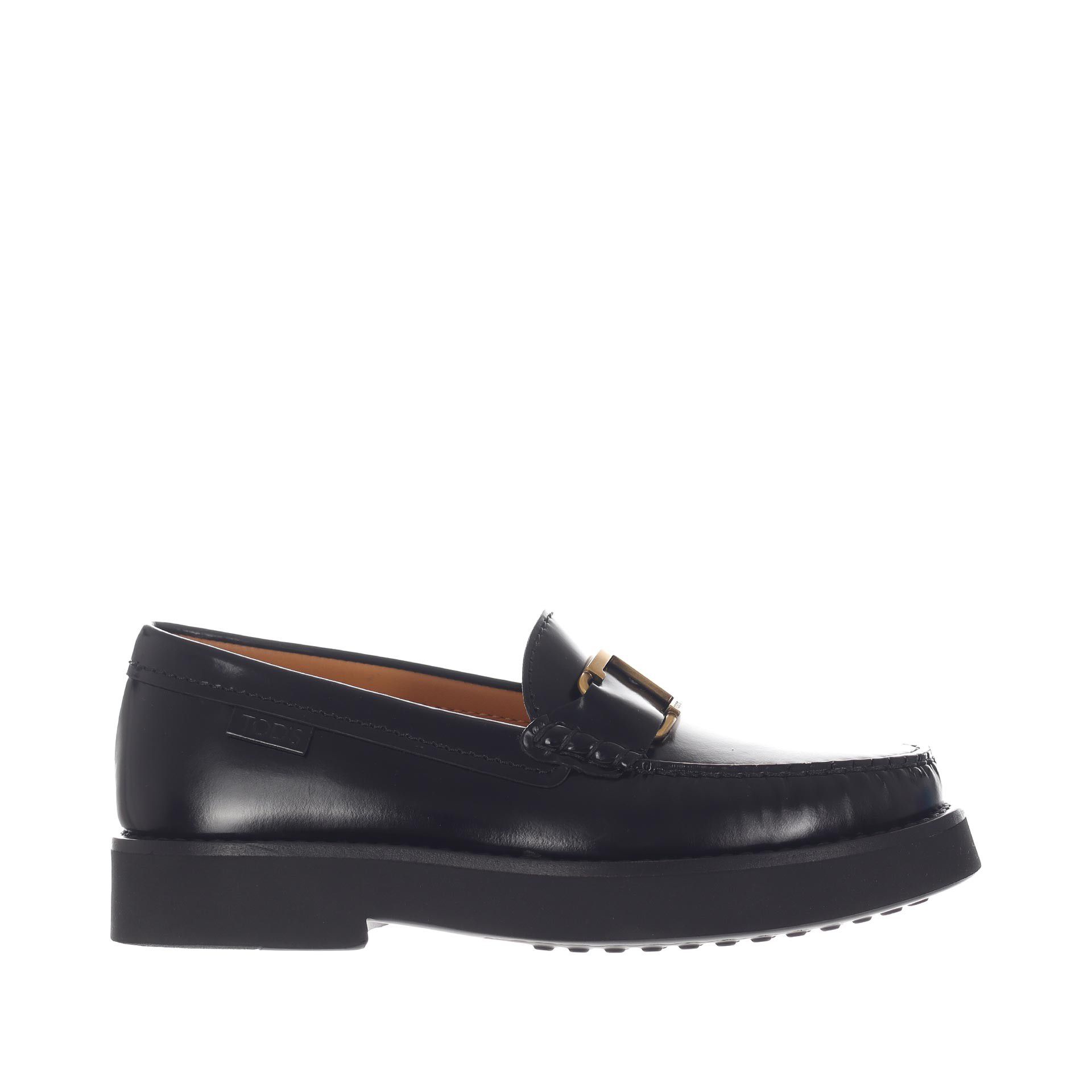 Tod's mocassino con morsetto in pelle spazzolata da donna