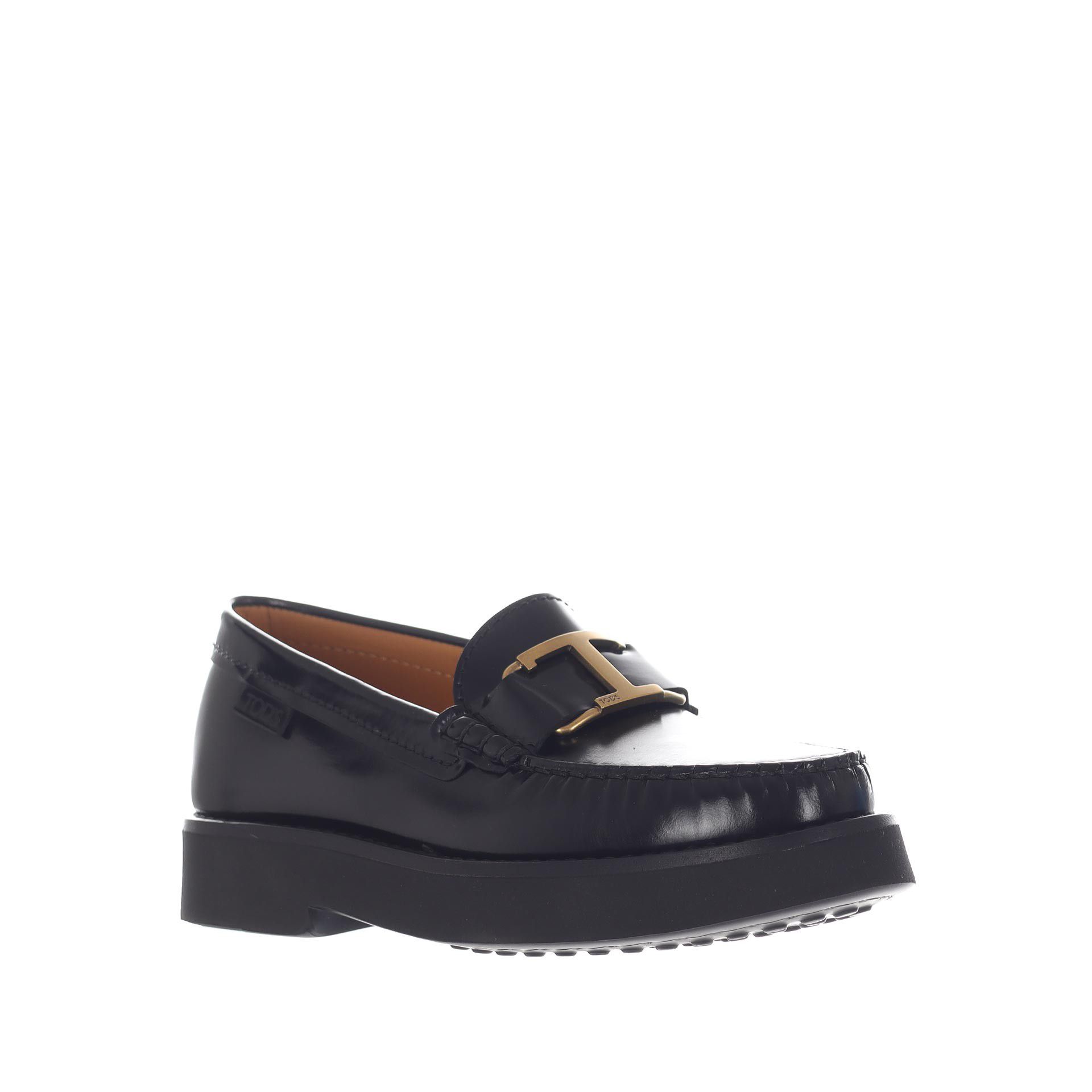 Tod's mocassino con morsetto in pelle spazzolata da donna