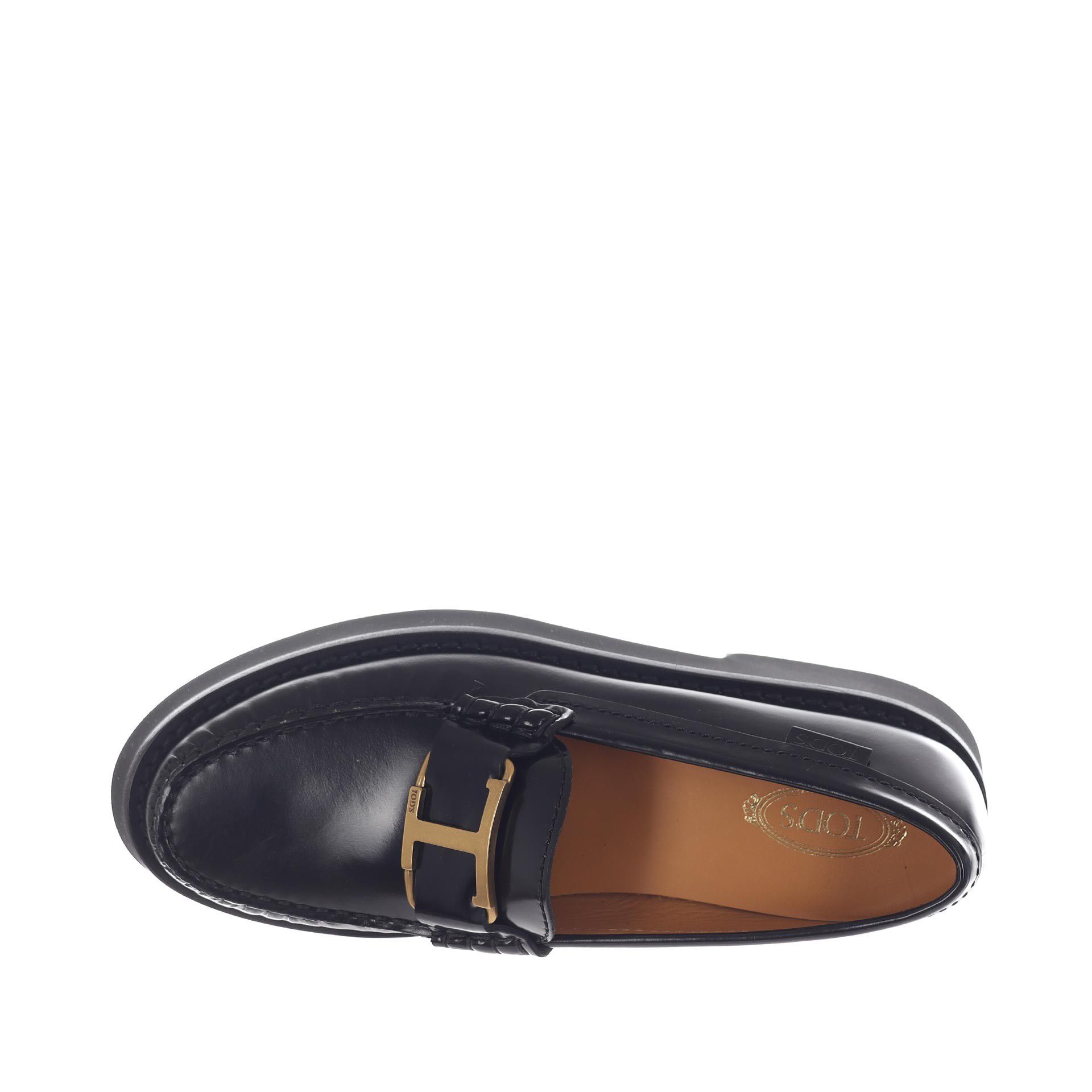 Tod's mocassino con morsetto in pelle spazzolata da donna