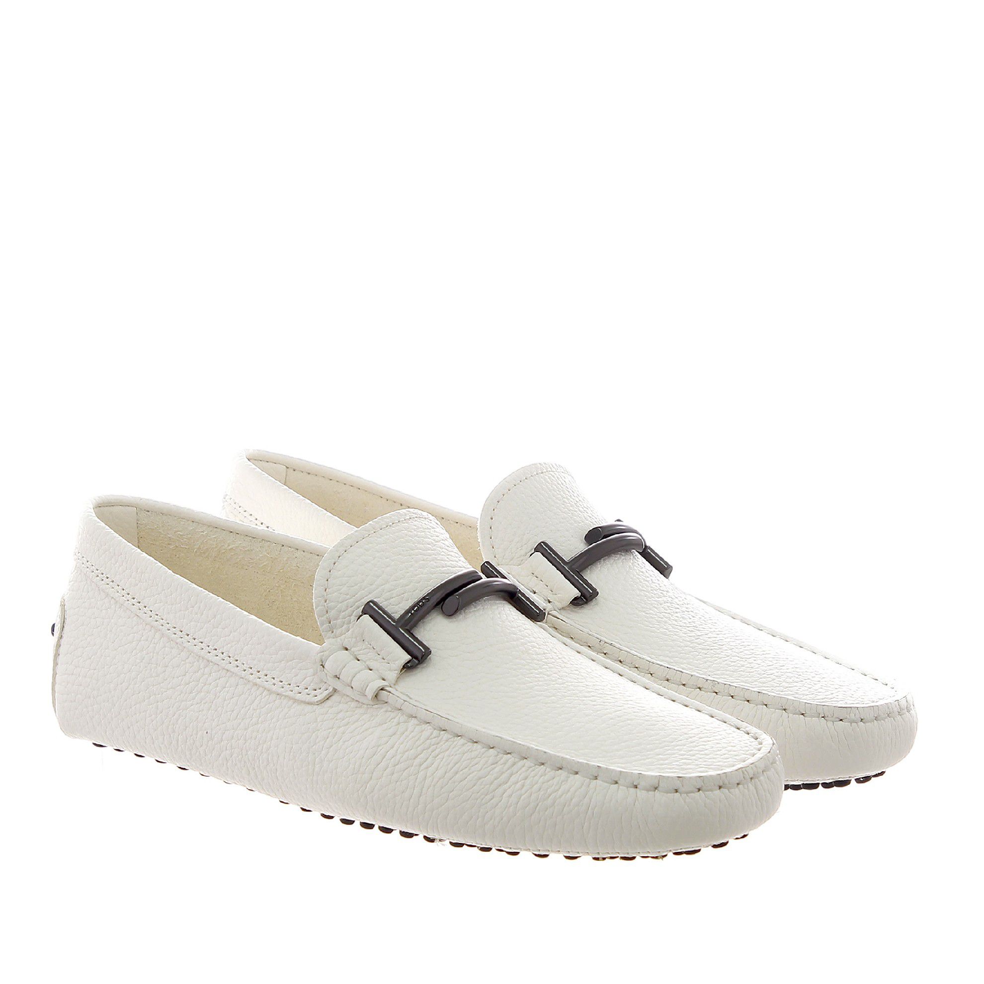 Tod's mocassino gommino in pelle martellata da uomo