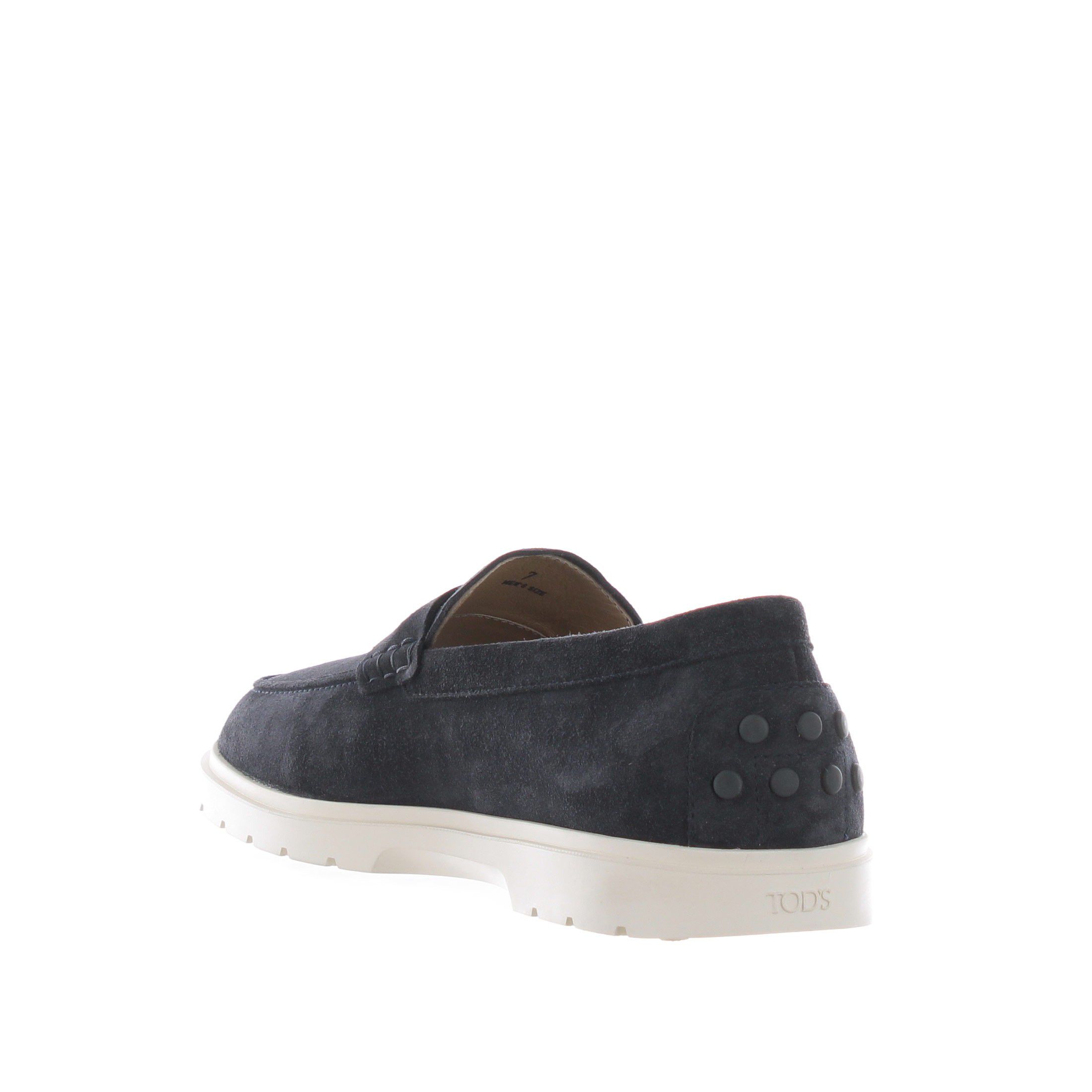 Tod's mocassino in camoscio con suola in gomma da uomo
