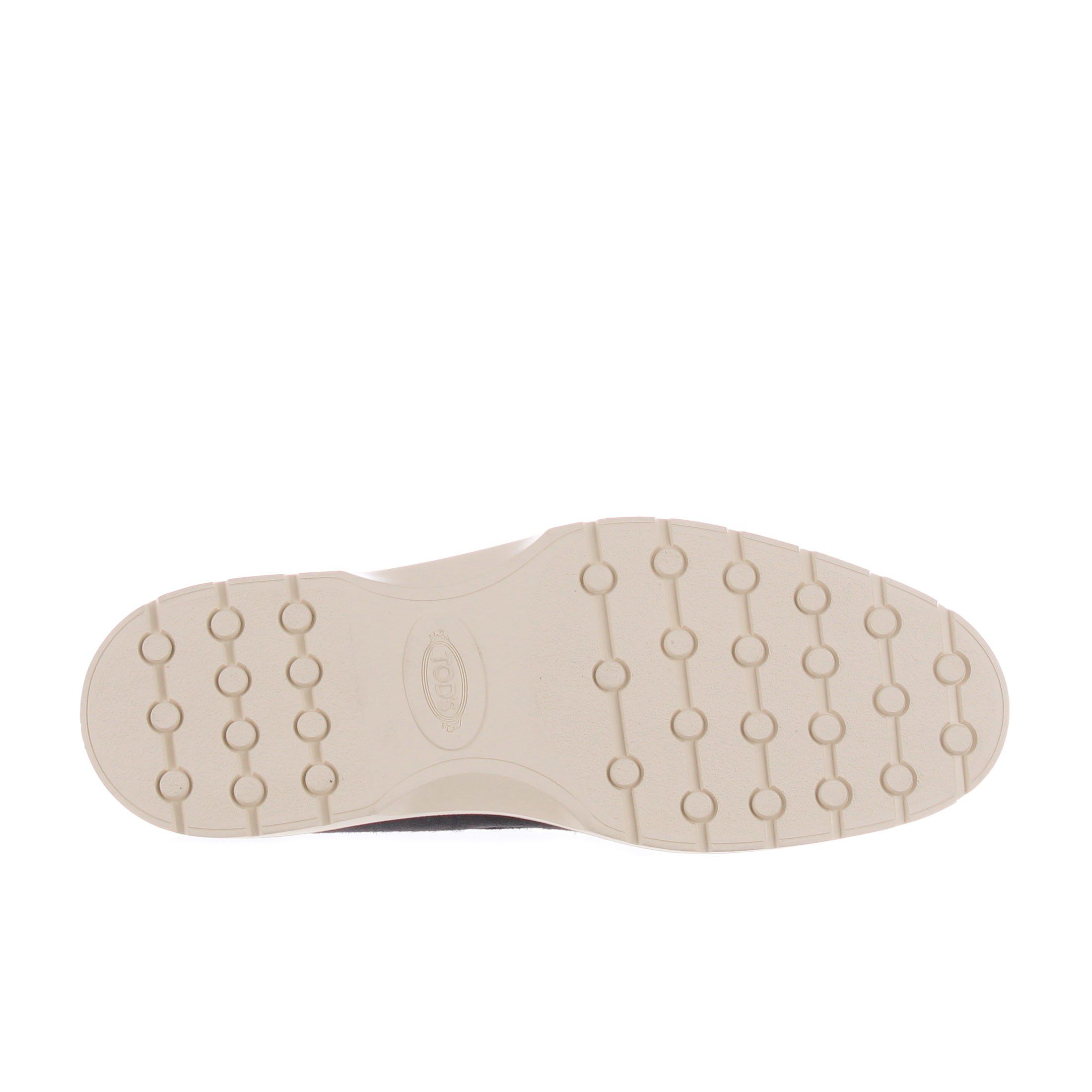 Tod's mocassino in camoscio con suola in gomma da uomo