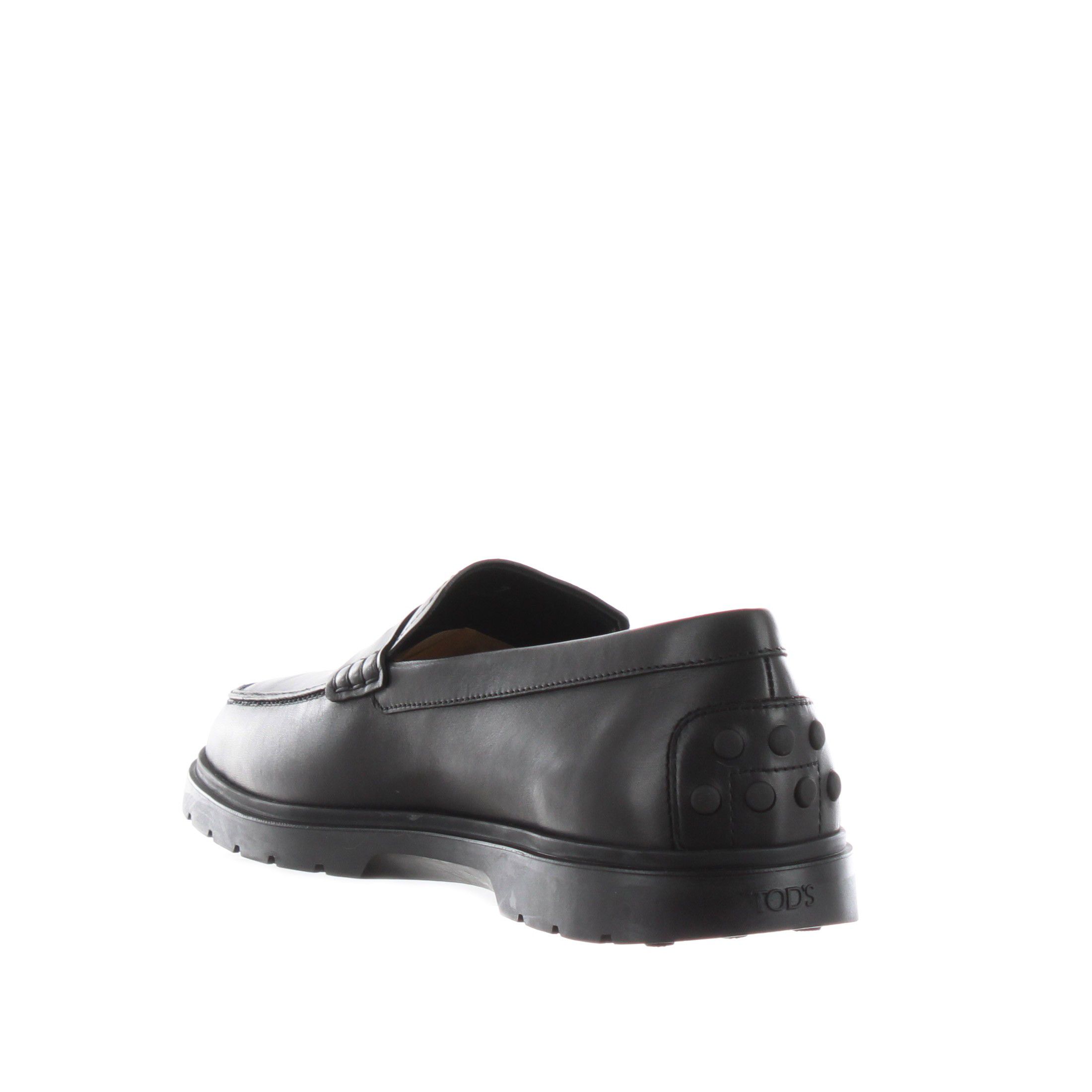 Tod's mocassino in pelle con gommini sul tallone da uomo