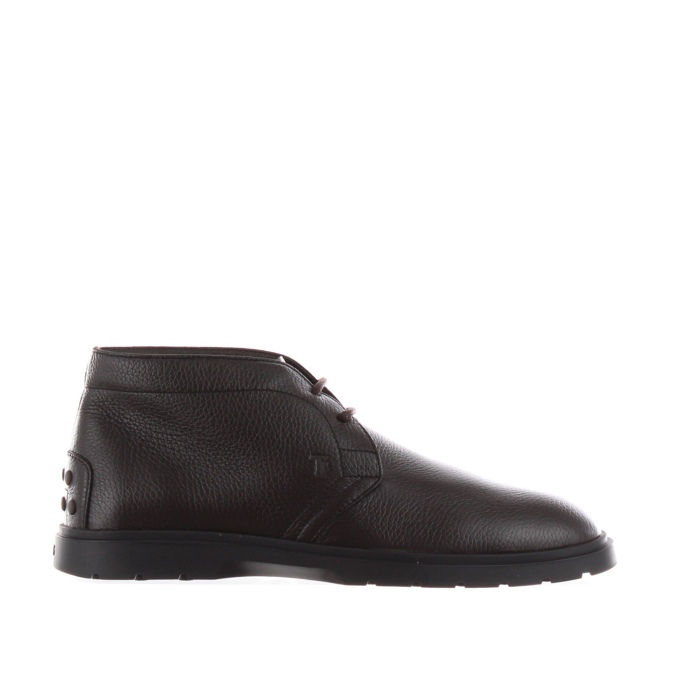 Tod's polacchino in pelle con gommini sul tallone da uomo