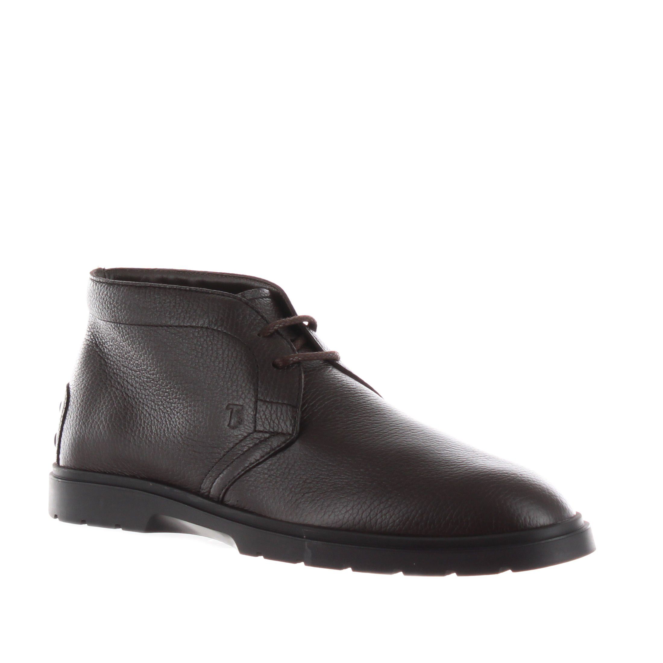 Tod's polacchino in pelle con gommini sul tallone da uomo