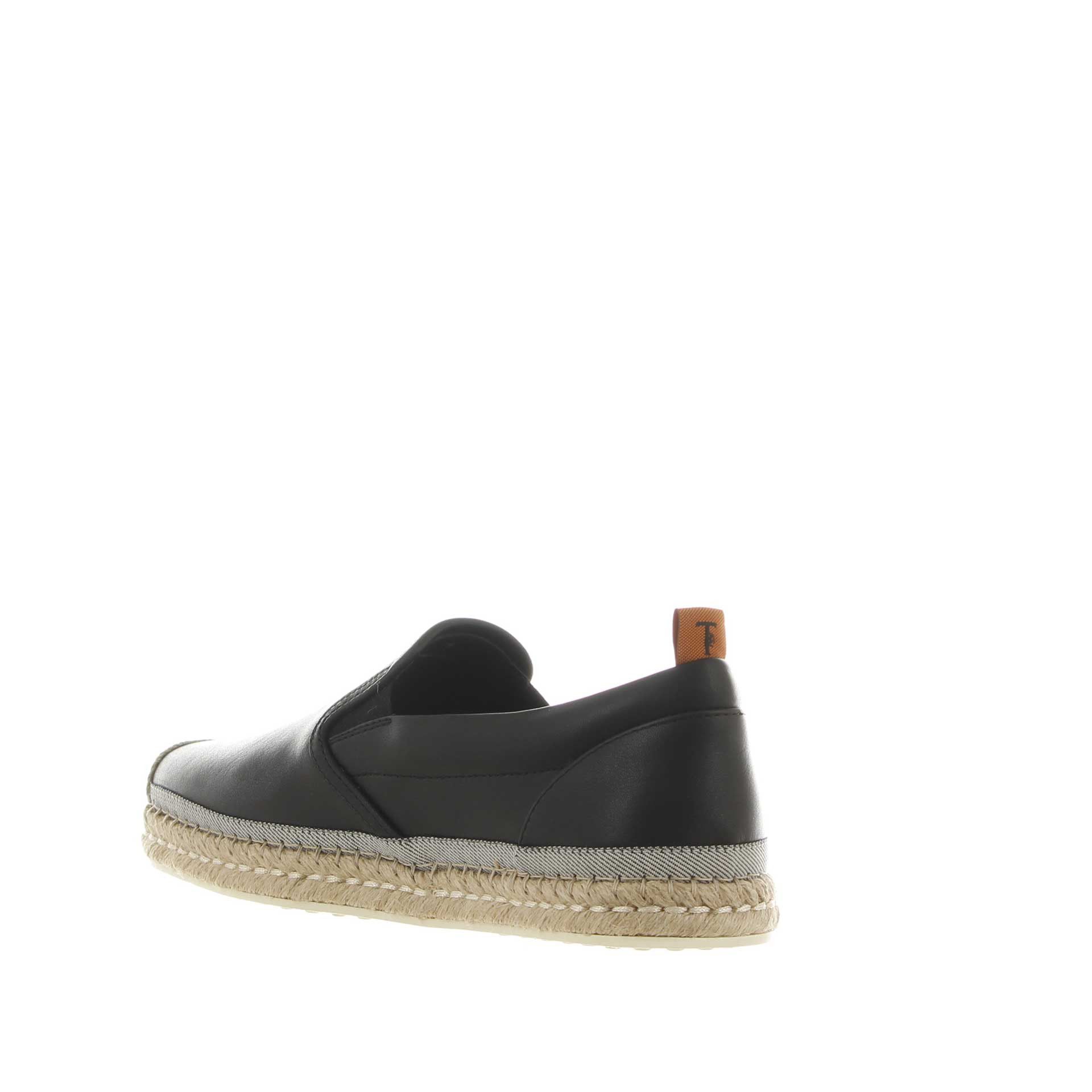 Tod's slip-on in pelle e rafia da uomo