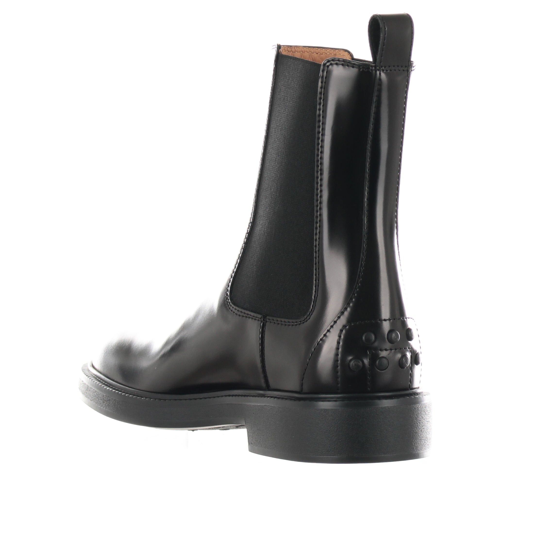 Tod's stivaletto beatles in pelle semilucida da donna