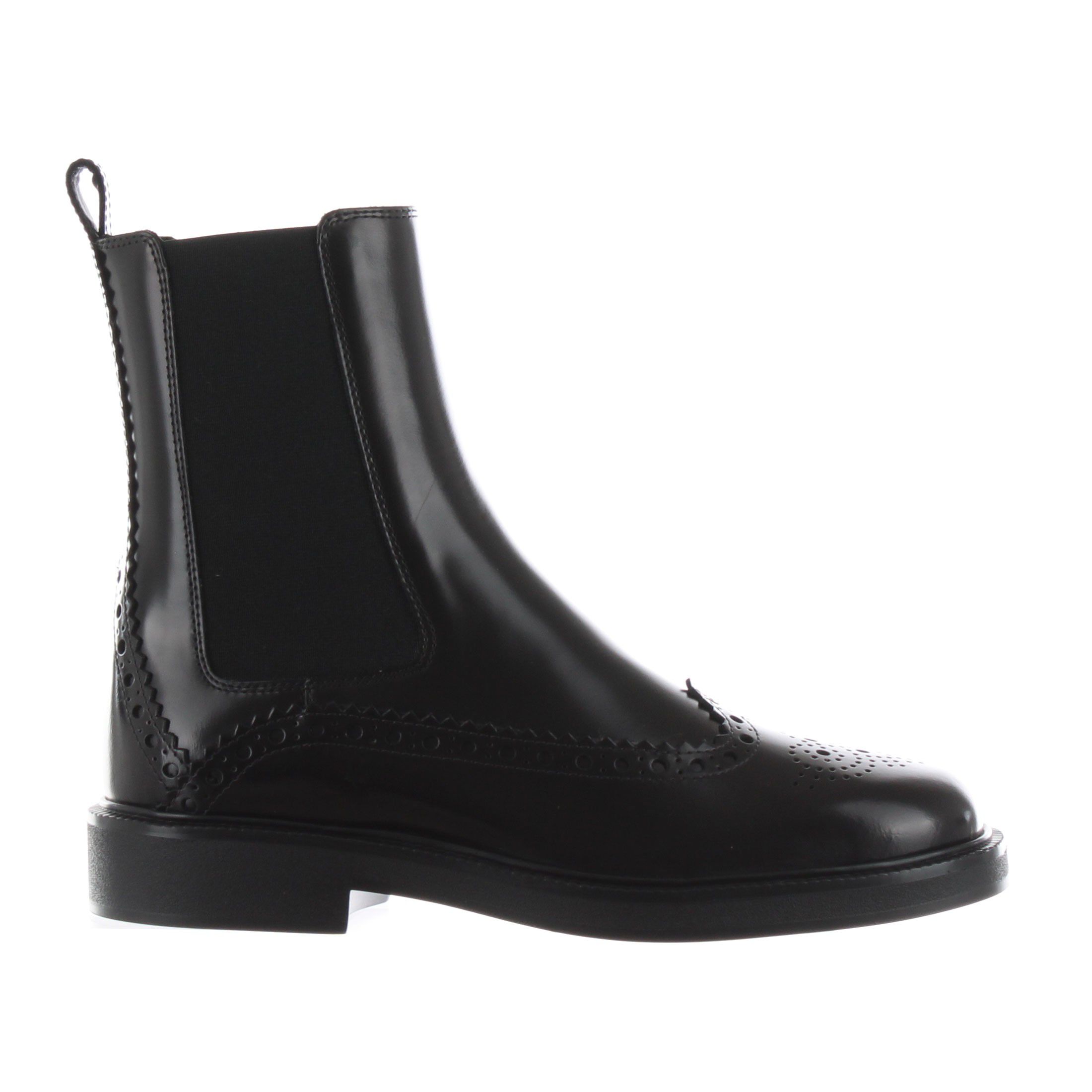 Tod s stivaletto in pelle brogue da donna