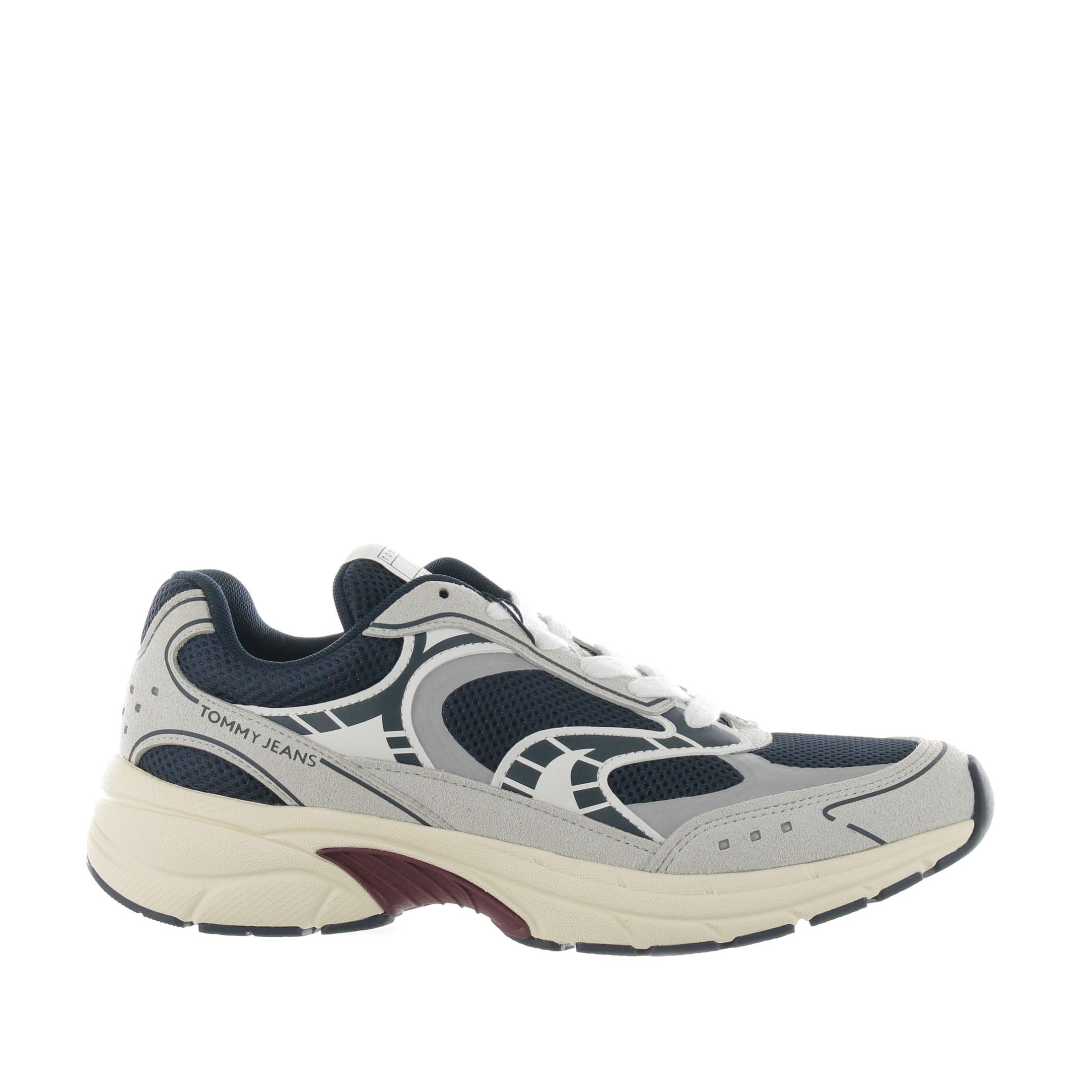 Tommy hilfiger sneaker archive '25 in camoscio e mesh da uomo