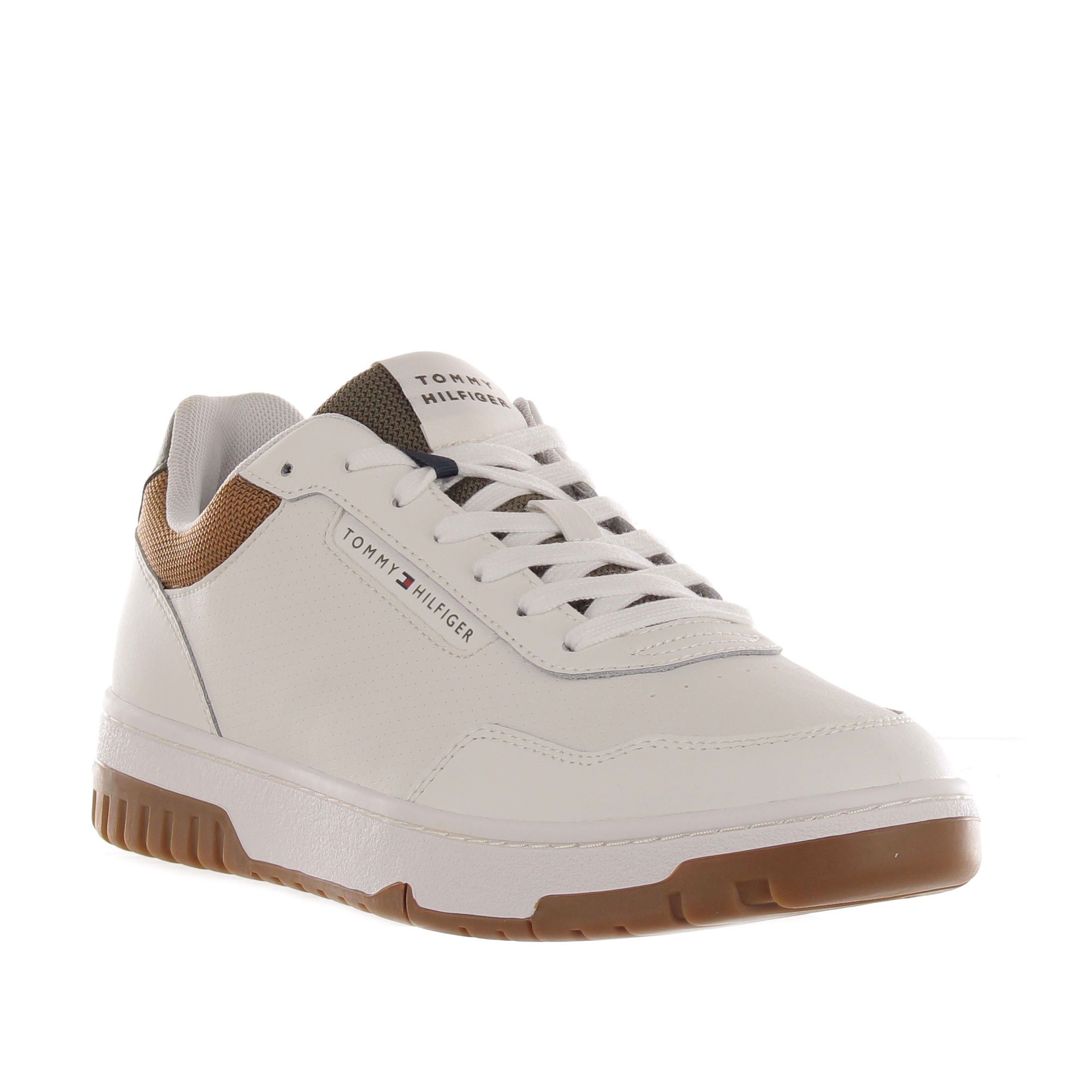 Tommy hilfiger sneaker th basket core in pelle da uomo