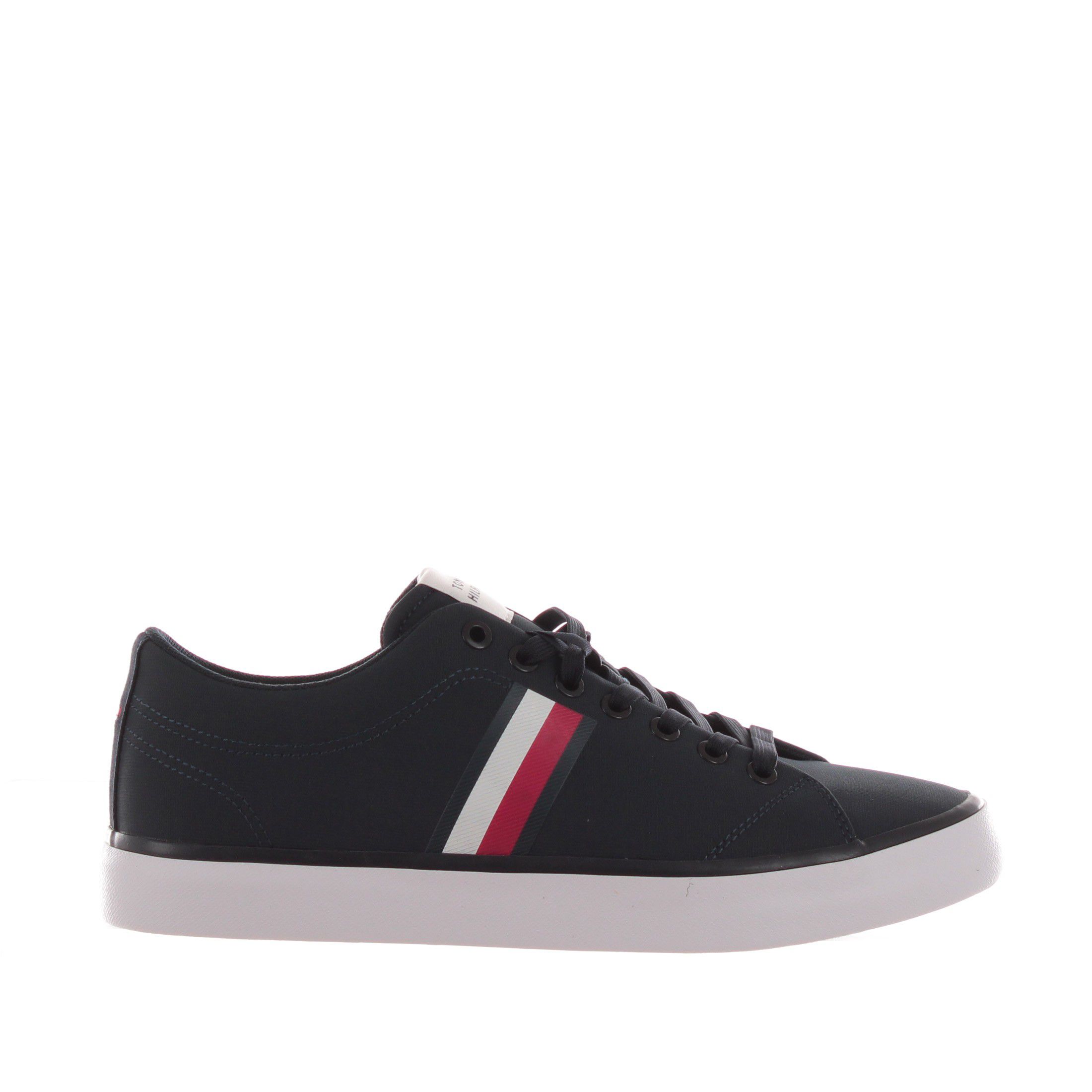 Tommy hilfiger sneakers basse in canvas con iconico nastro da uomo