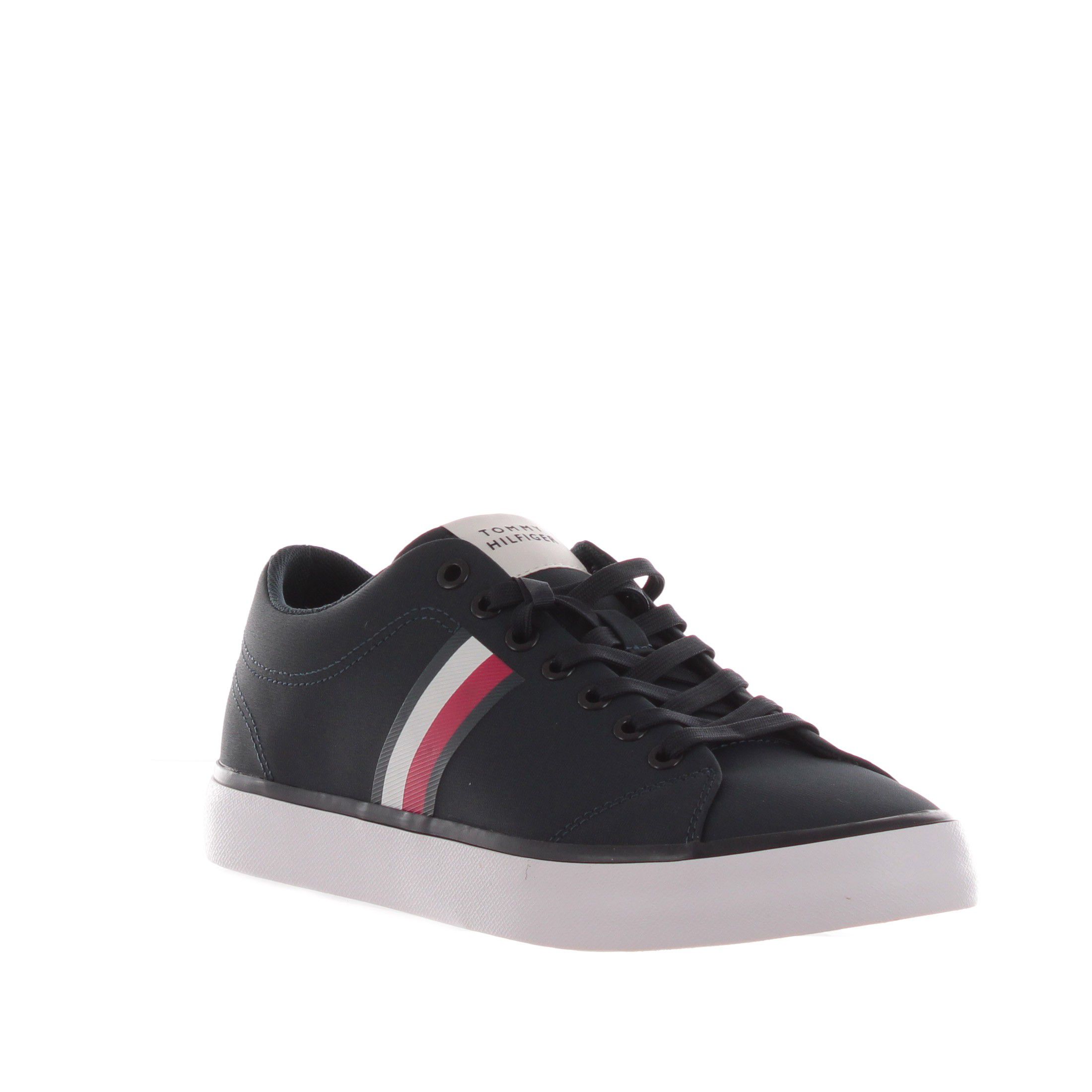 Tommy hilfiger sneakers basse in canvas con iconico nastro da uomo