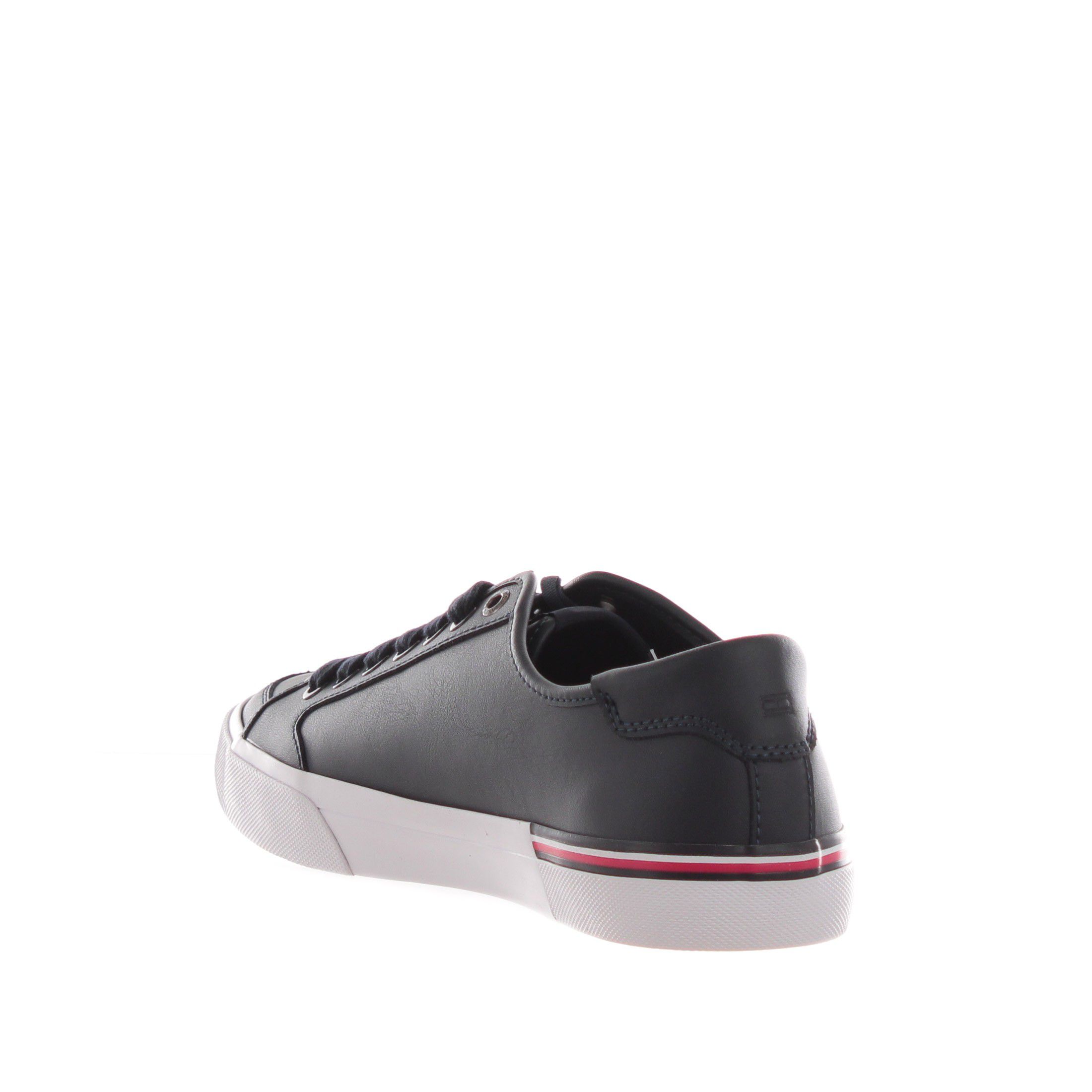 Tommy hilfiger sneakers basse in pelle con logo impresso da uomo