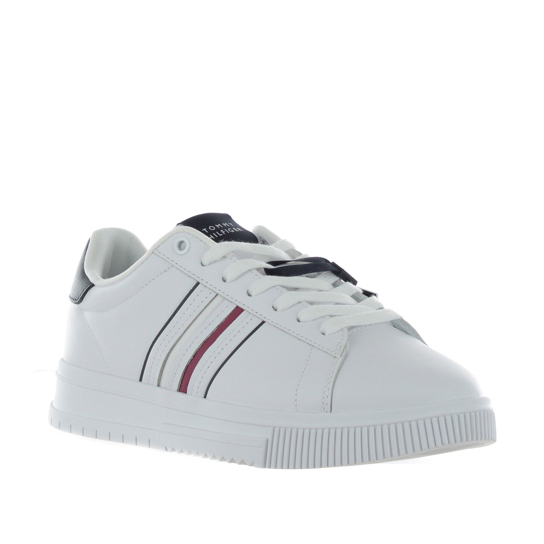 Tommy hilfiger sneakers modern cupsole stripes in pelle
 da uomo