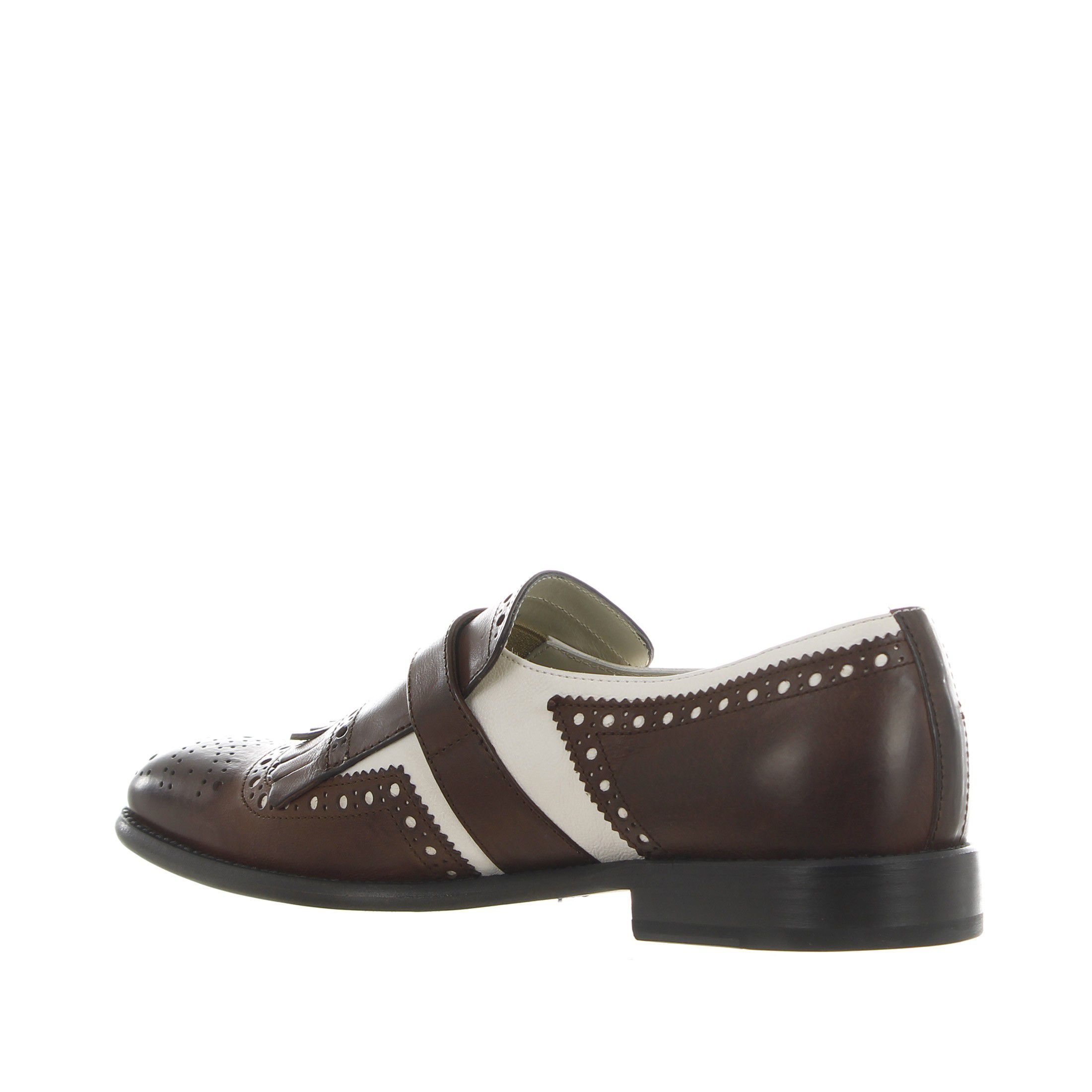 Triver flight brogue monk strap con frangia da uomo