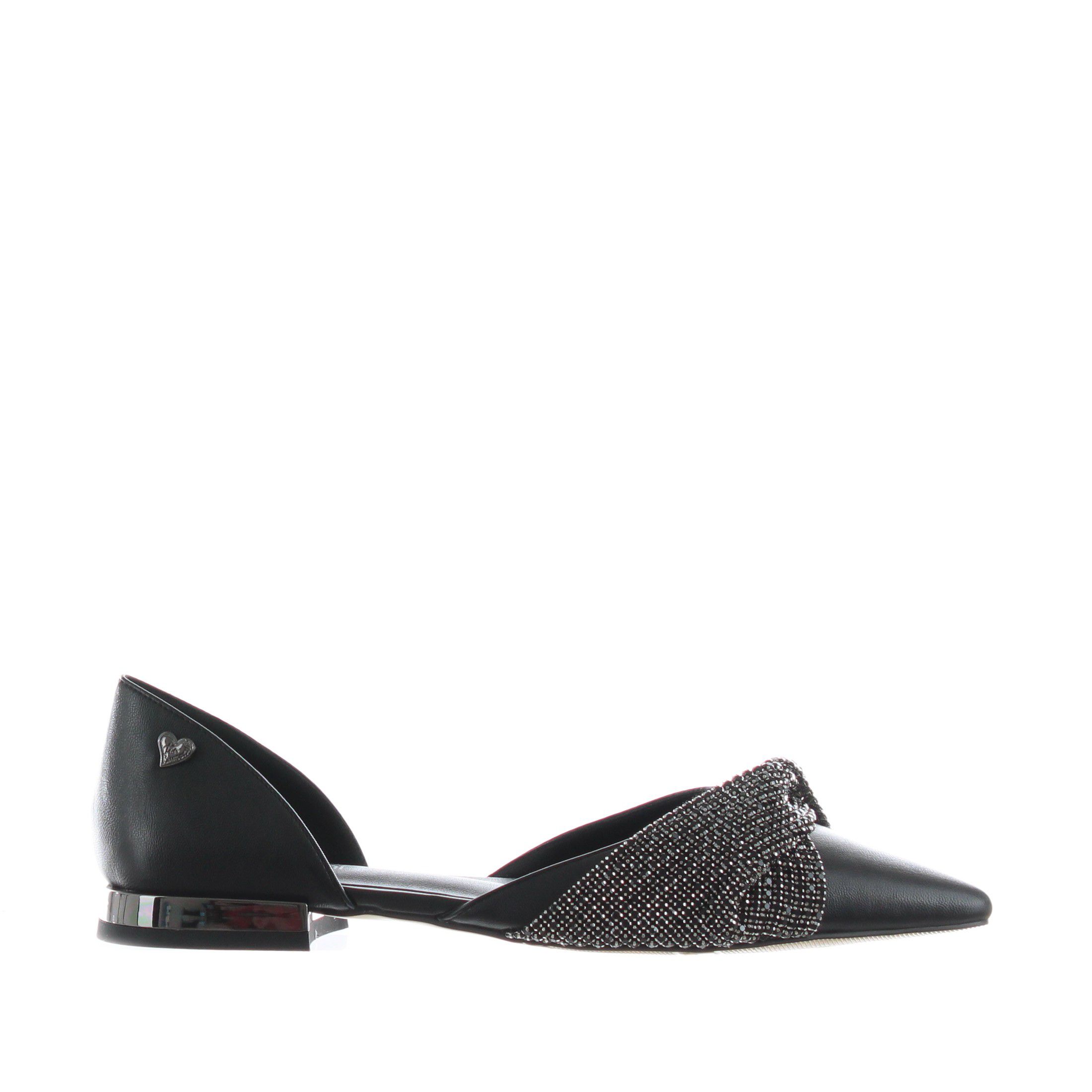 Tua by braccialini ballerina slingback in pelle con fiocco di strass da donna