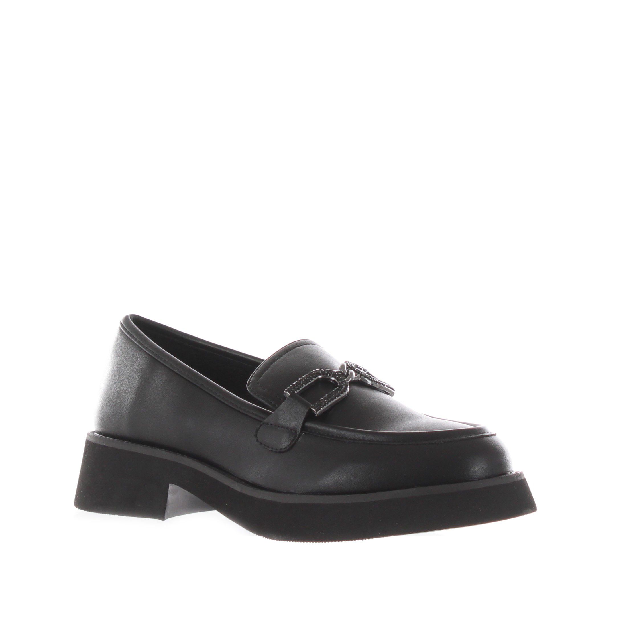 Tua by braccialini mocassino in pelle con morsetto gioiello da donna