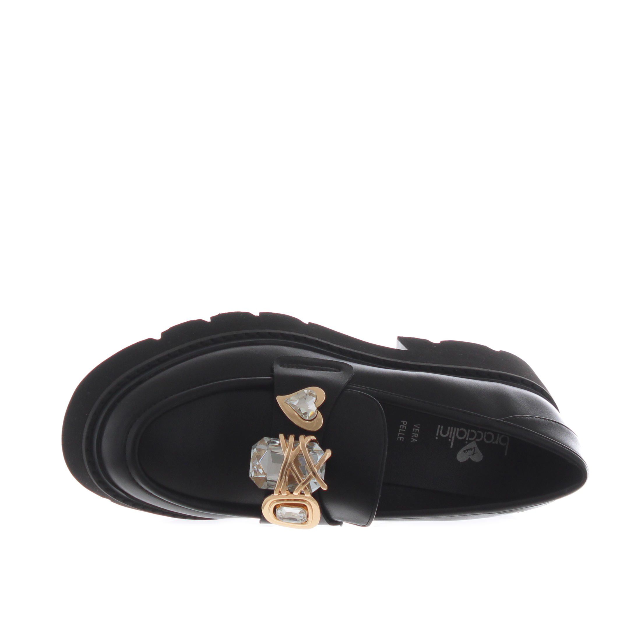 Tua by braccialini scarpa nero pelle   da donna