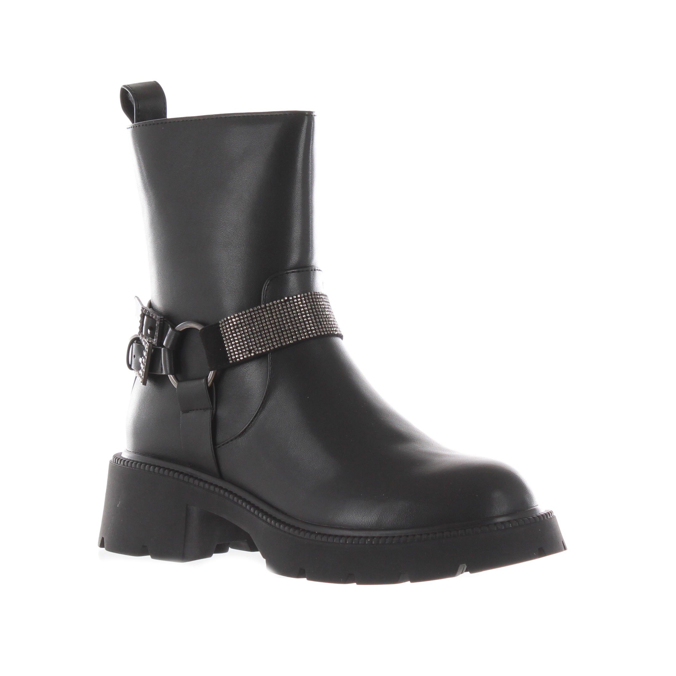 Tua by braccialini stivaletti in pelle con fibbie gioiello da donna
