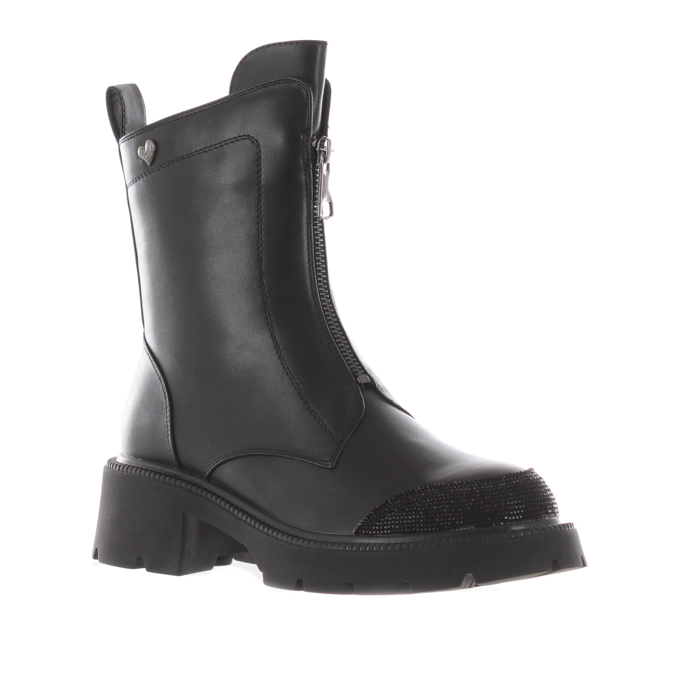 Tua by braccialini stivaletti in pelle con zip frontale da donna