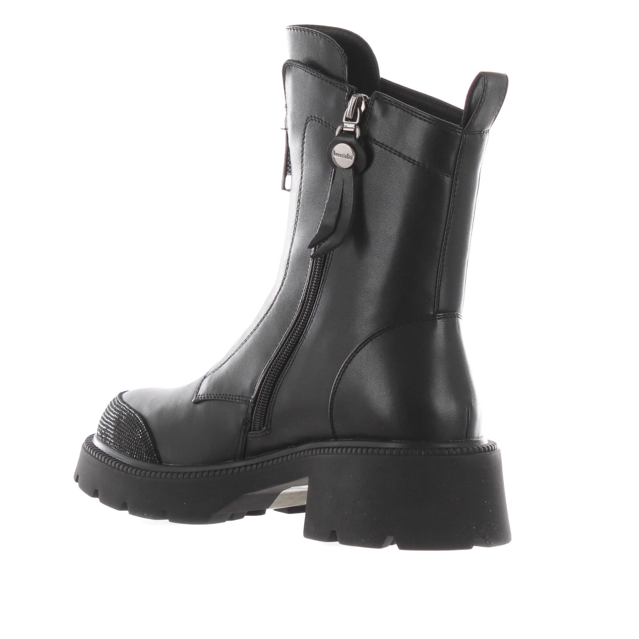 Tua by braccialini stivaletti in pelle con zip frontale da donna