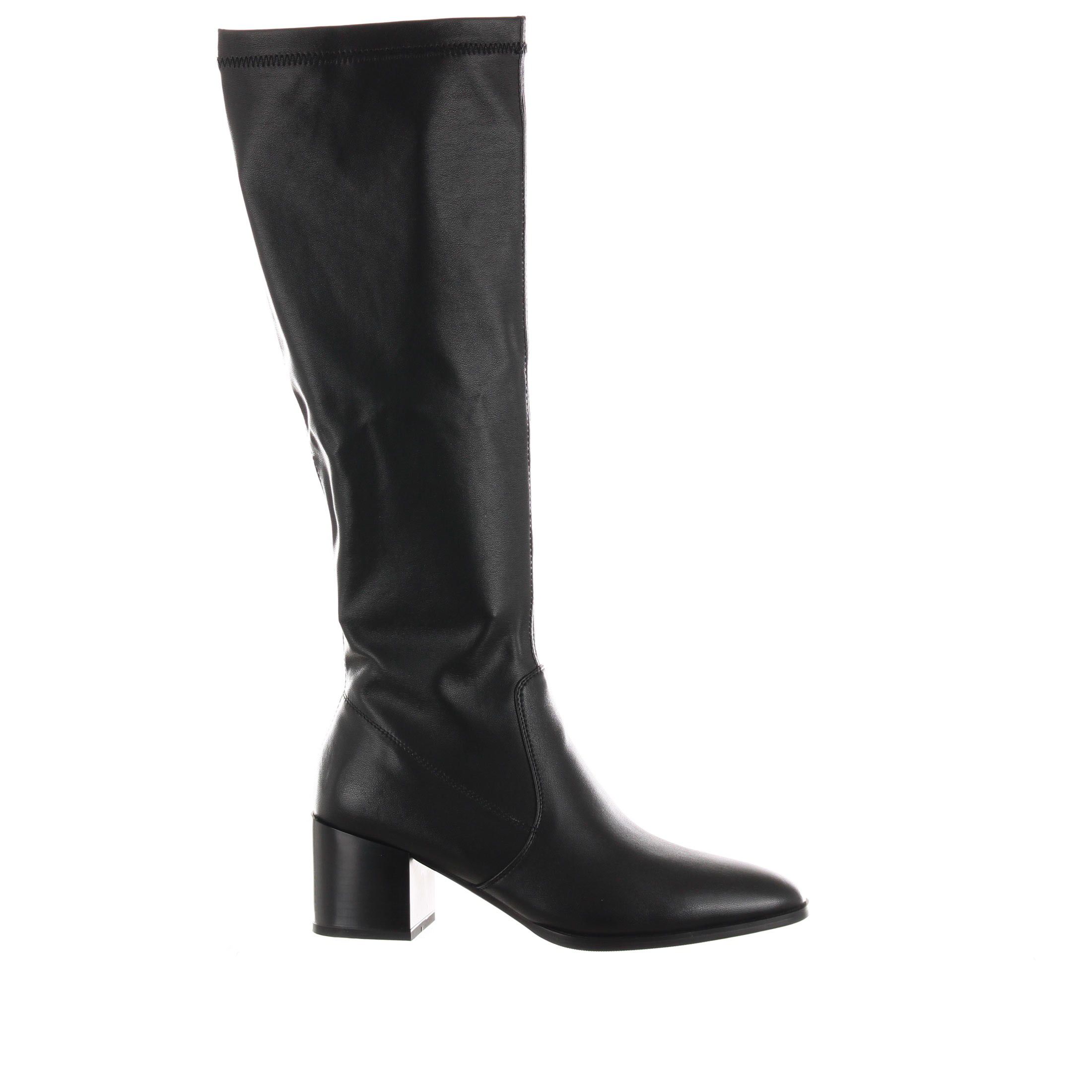 Uma parker stivale a punta in similpelle stretch da donna