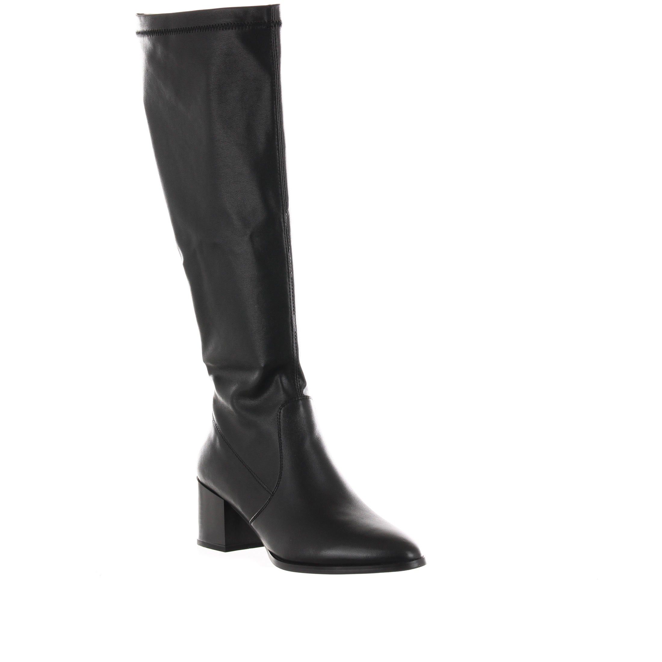 Uma parker stivale a punta in similpelle stretch da donna
