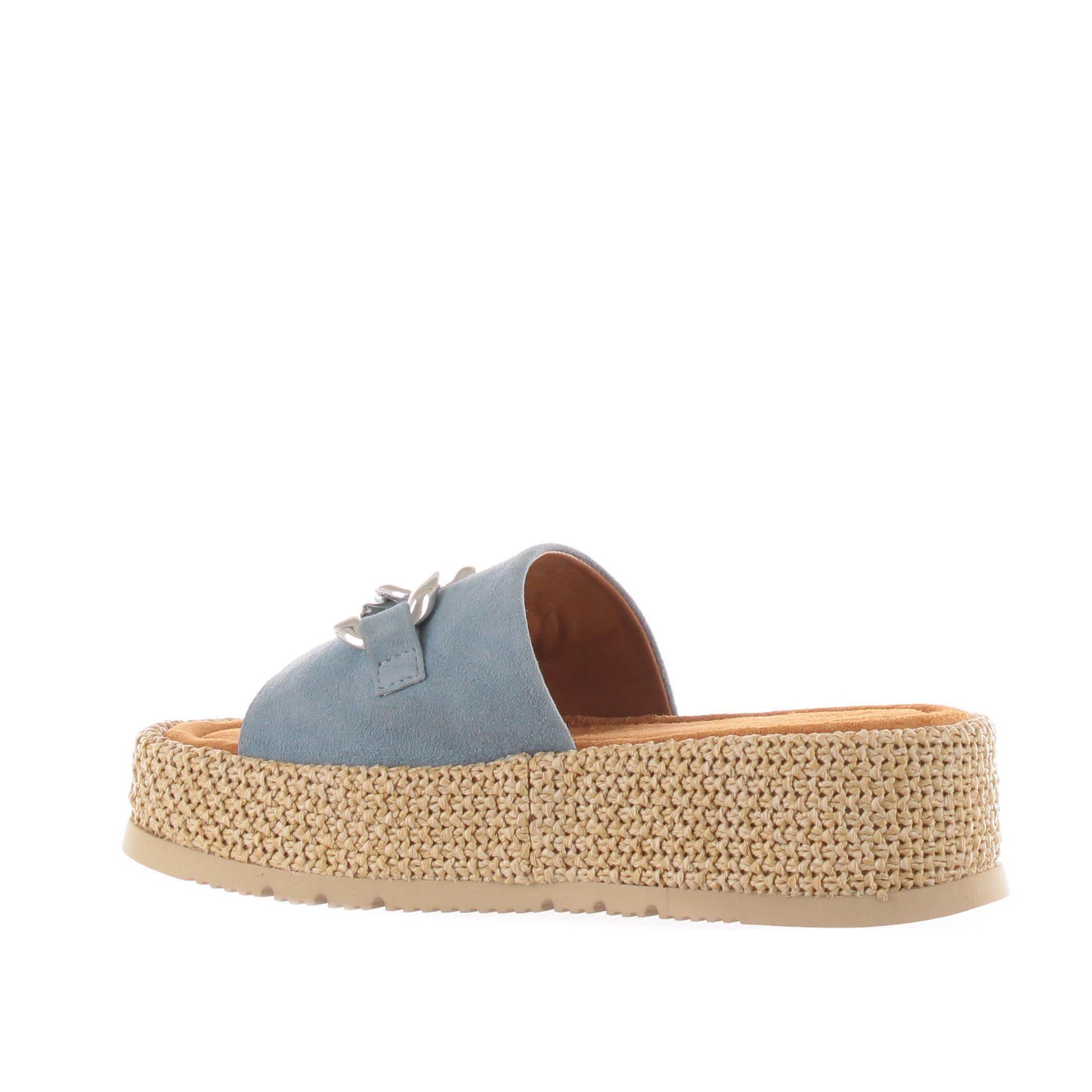 Unisa ciabatta platform in suede con dettaglio metallico da donna