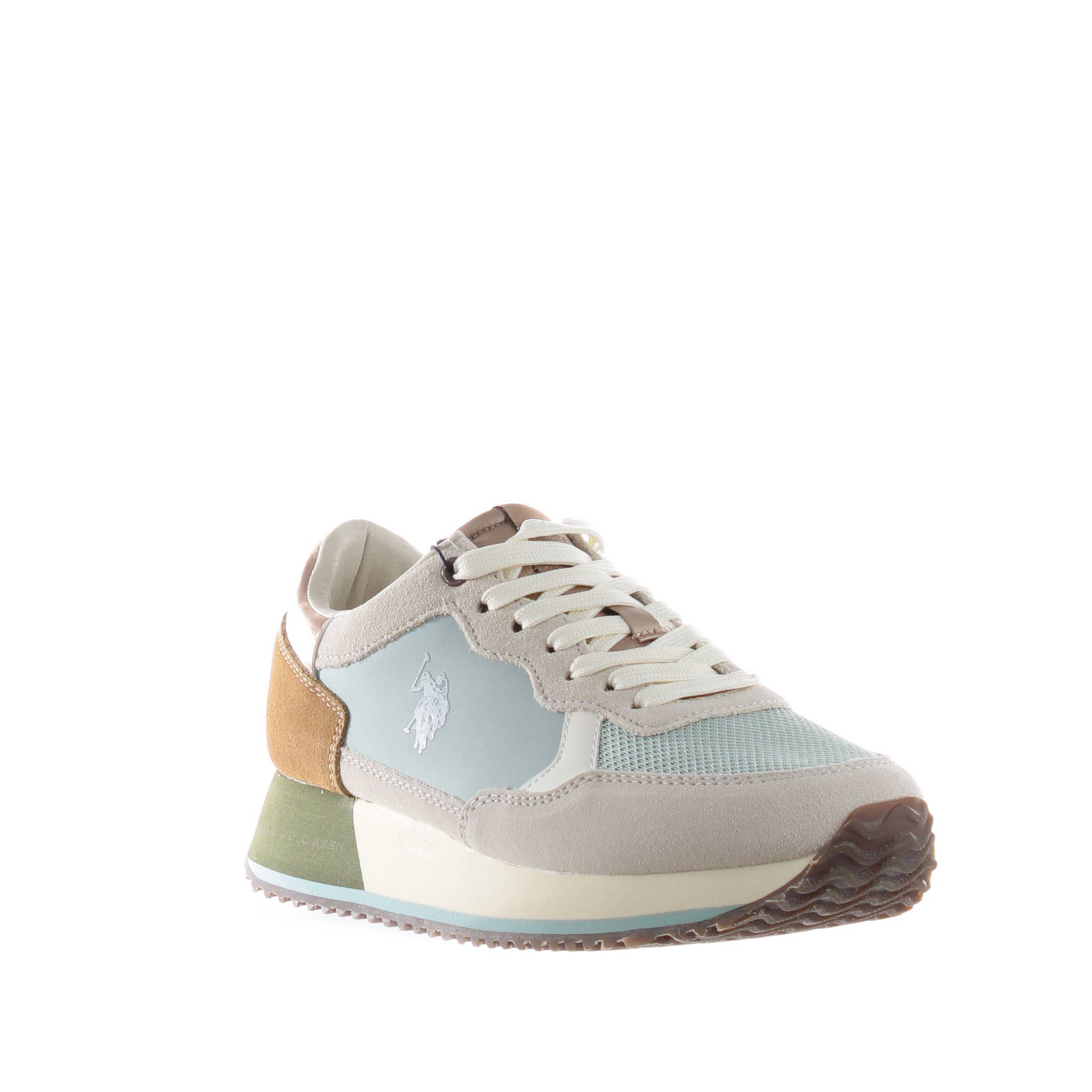 U.s. polo assn. sneaker in camoscio e nylon da donna