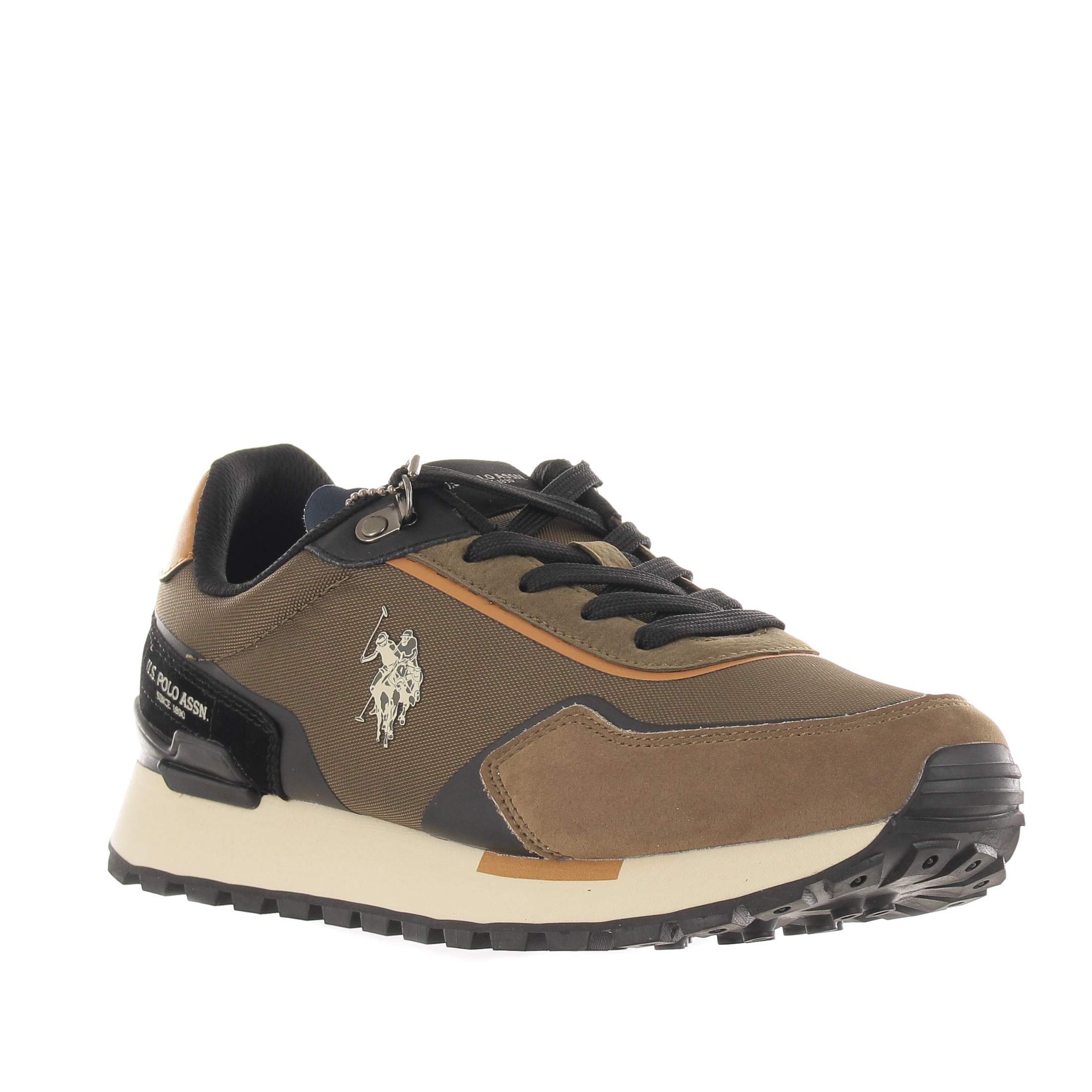 U.s. polo assn. sneaker in camoscio e tessuto tecnico da uomo