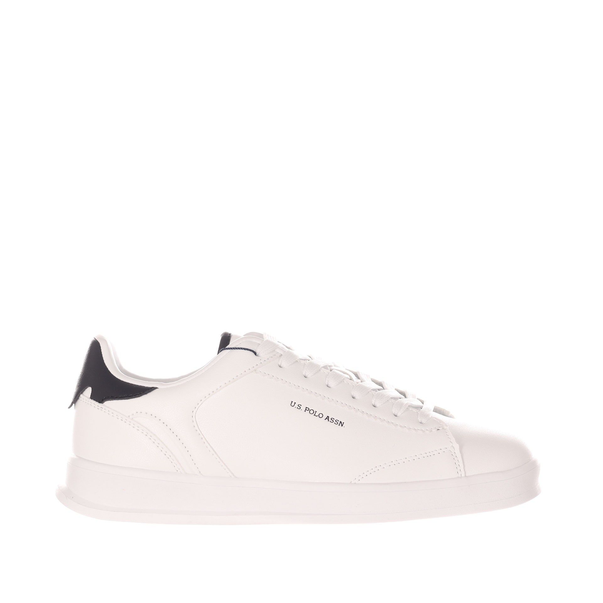 U.s. polo assn. sneaker in ecopelle con tallone a contrasto da uomo
