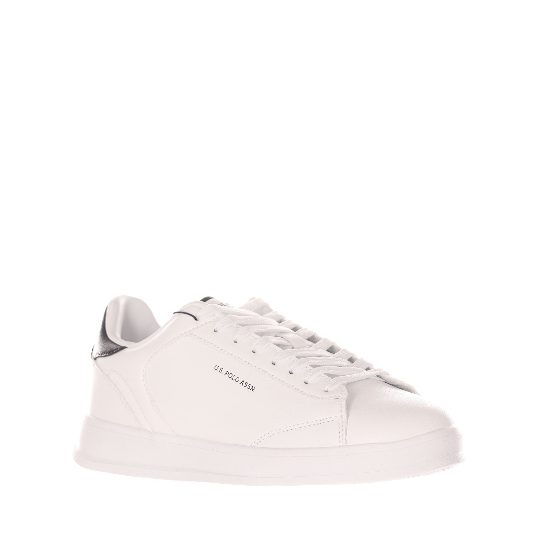 U.s. polo assn. sneaker in ecopelle con tallone a contrasto da uomo