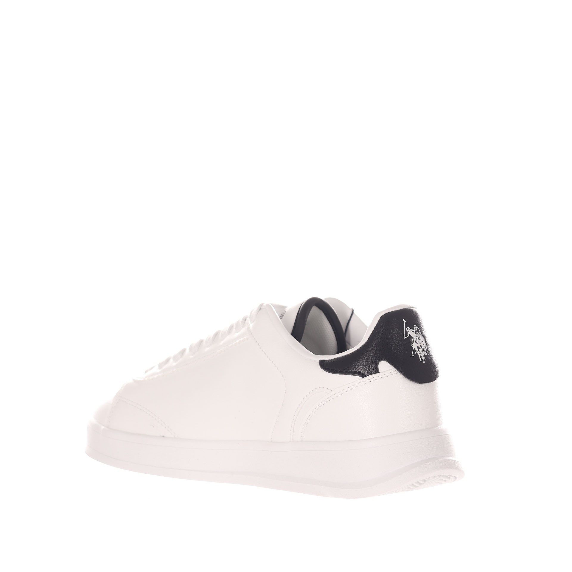 U.s. polo assn. sneaker in ecopelle con tallone a contrasto da uomo