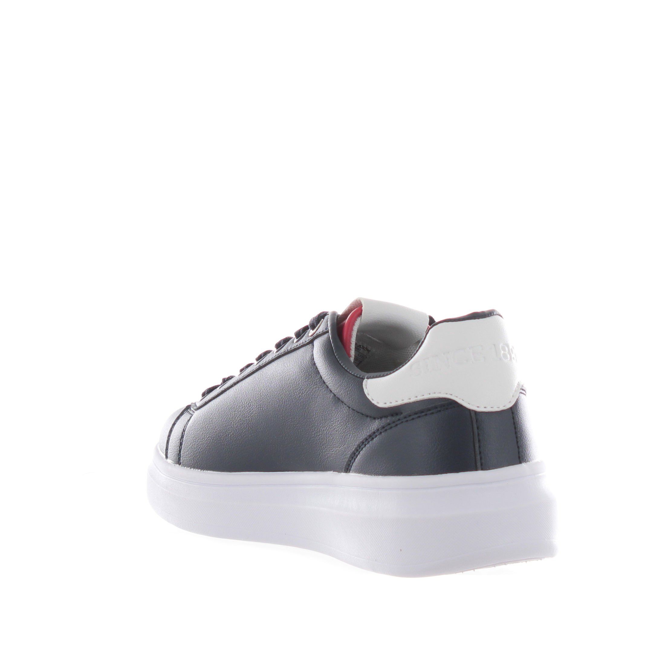 U.s. polo assn. sneaker in ecopelle con tallone a contrasto da uomo