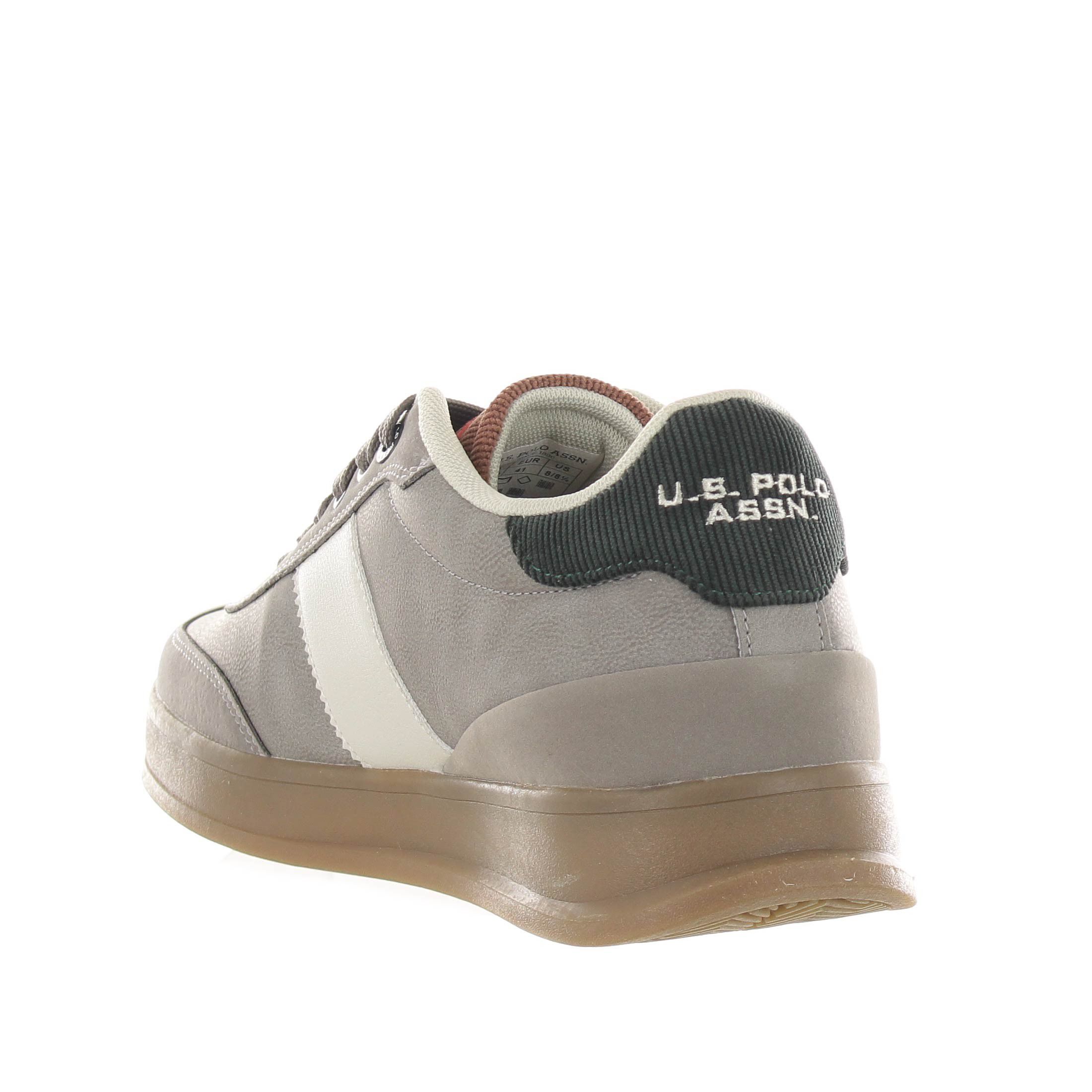 U.s. polo assn. sneaker in ecopelle con tallone a contrasto da uomo