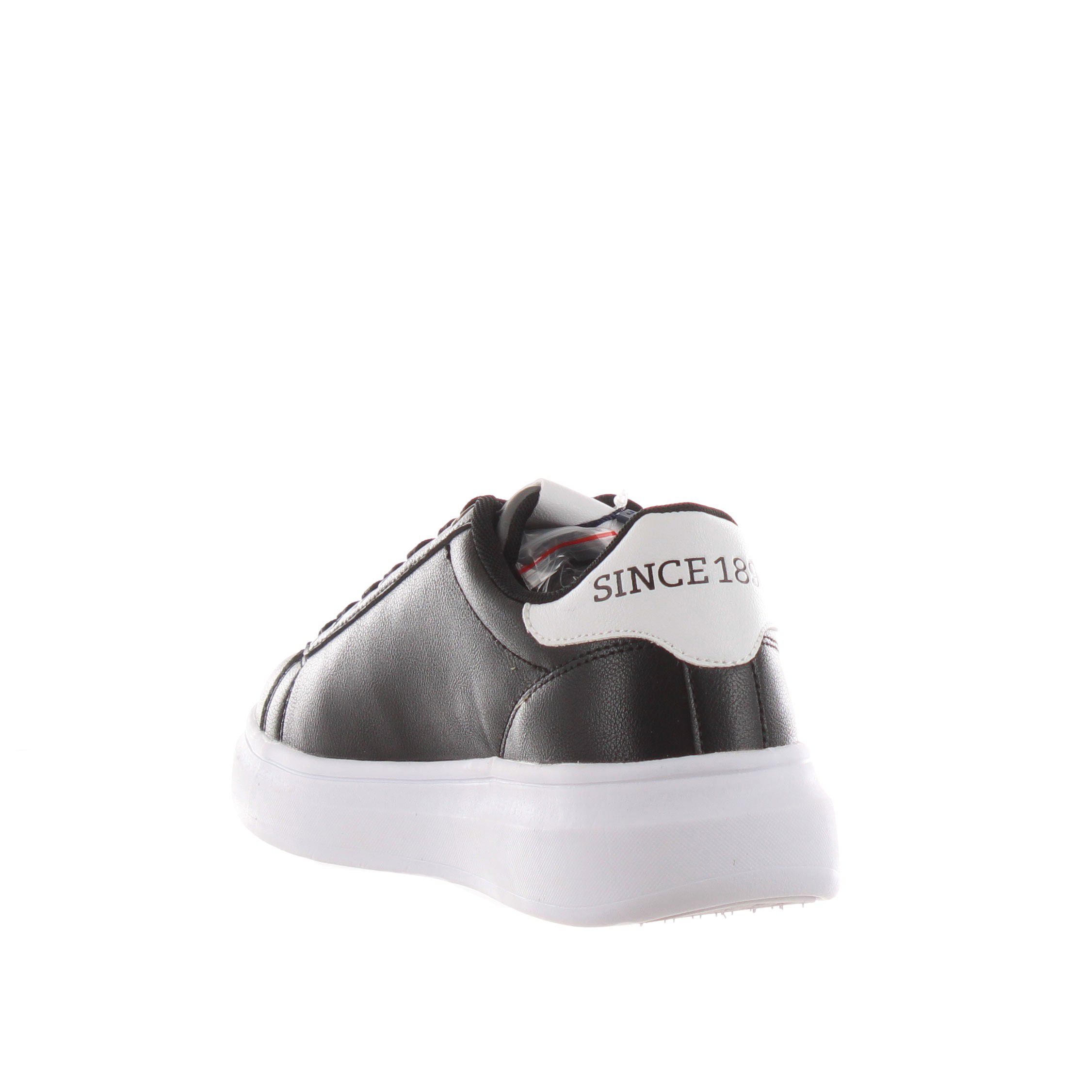 U.s. polo assn. sneaker in ecopelle con tallone a contrasto da uomo