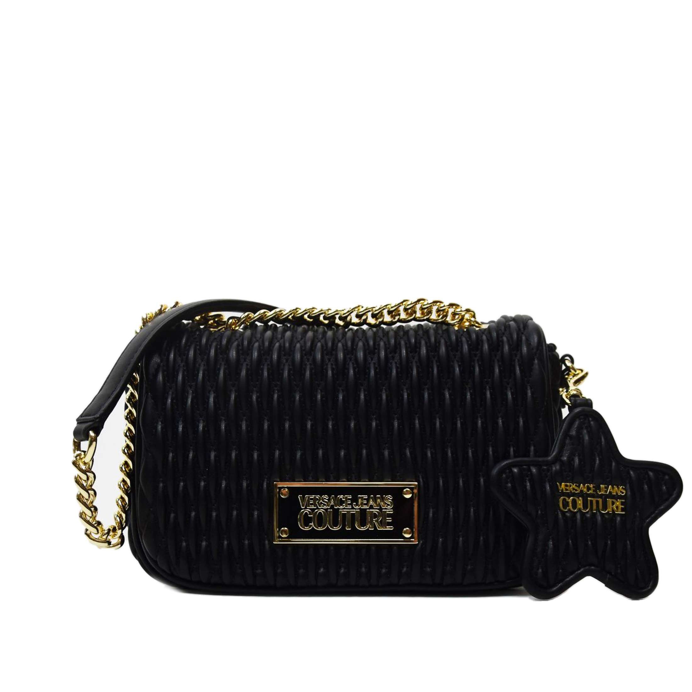 Versace jeans couture tracolla in ecopelle crunchy da donna