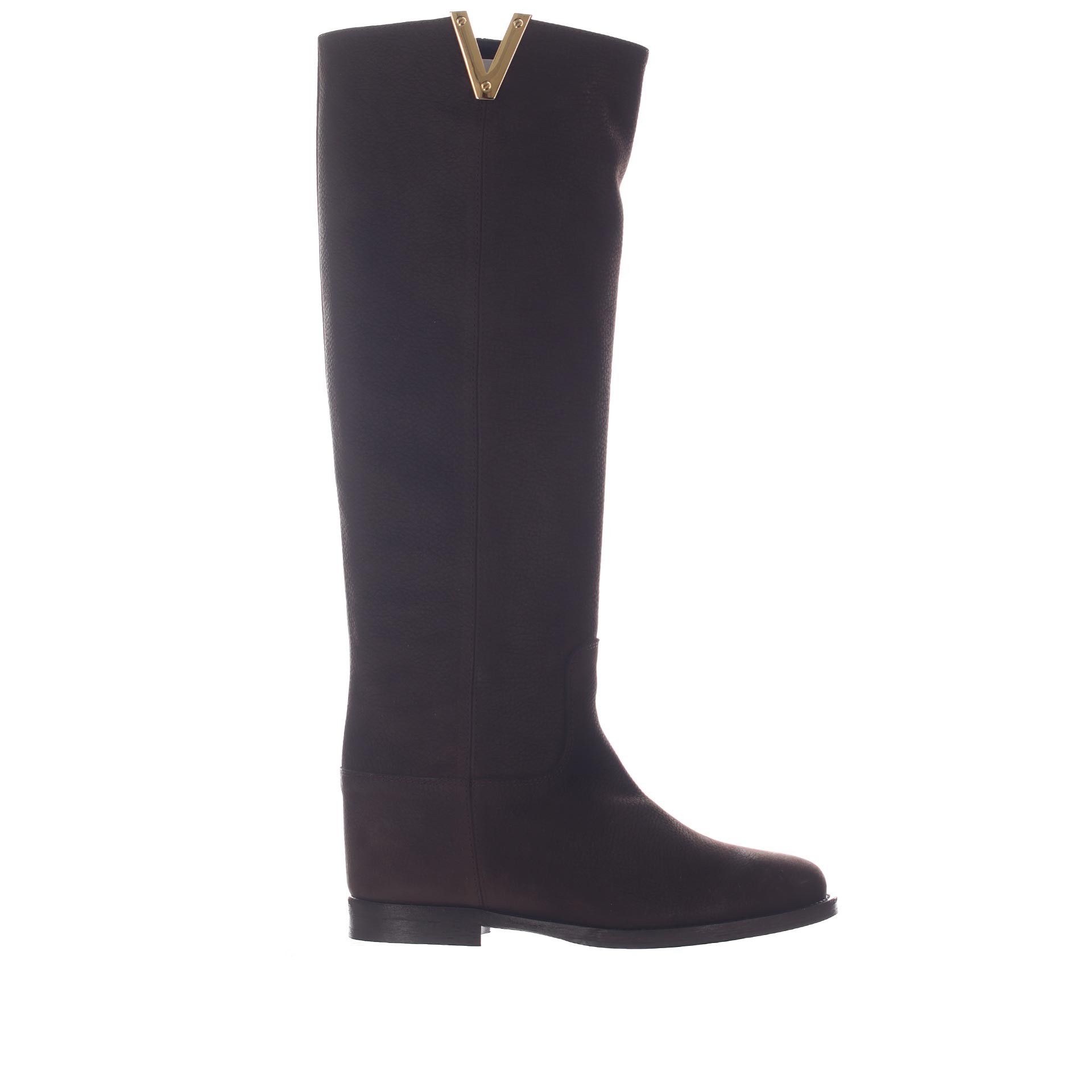 Via roma 15 stivale tubolare desire in camoscio da donna