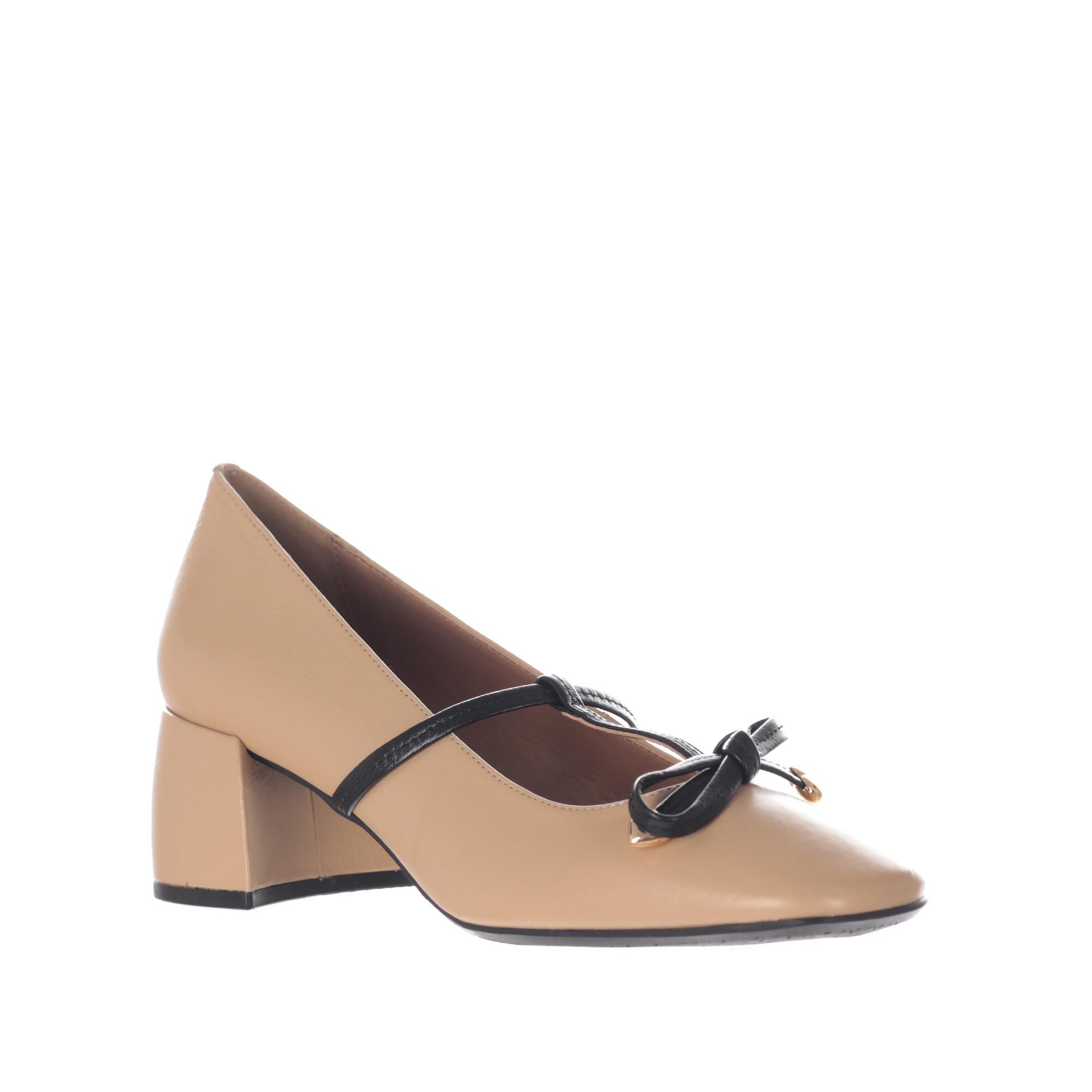 Vicenza ballerina in pelle con tacco e fiocco da donna