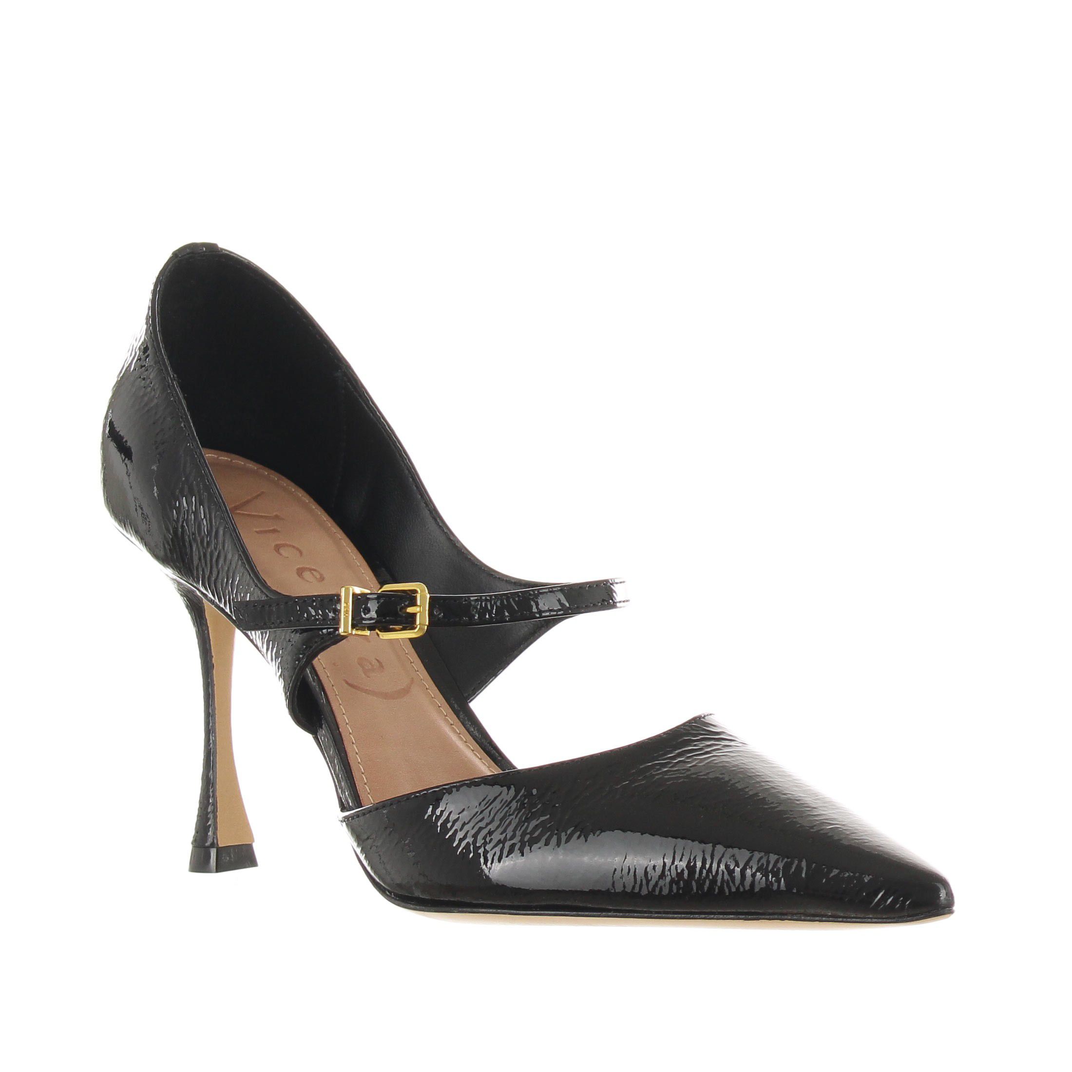 Vicenza décolleté a punta in naplack con cinturino da donna