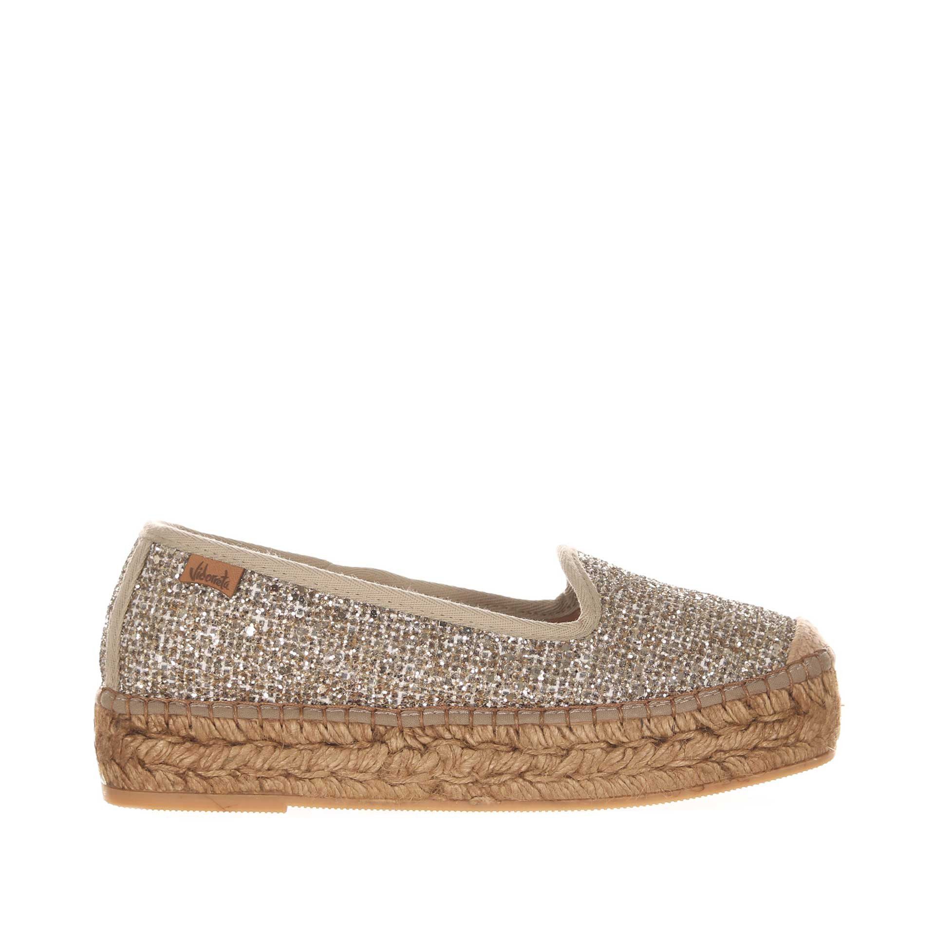 Vidorreta espadrillas loafer in glitter da donna